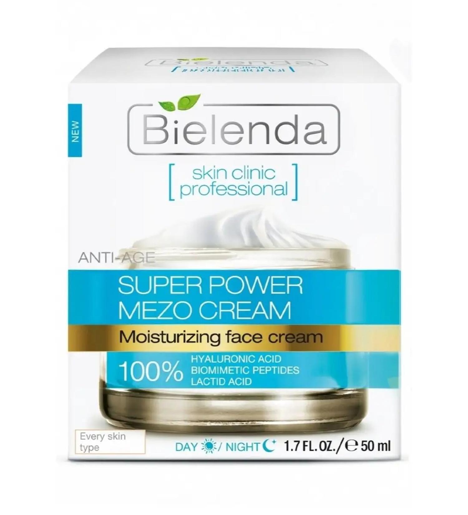Bielenda Face cream with hyaluronic acid Skin Clinic - Buy Online on GoSupps.com