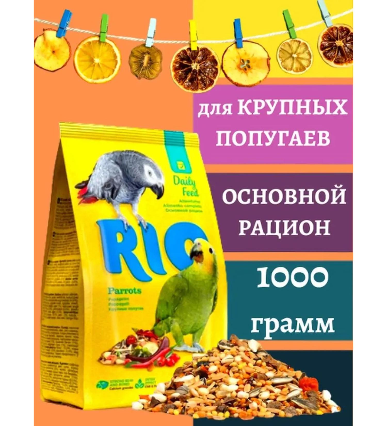 RIO Feed for large parrots the main diet 1 kg - Buy Online on GoSupps.com