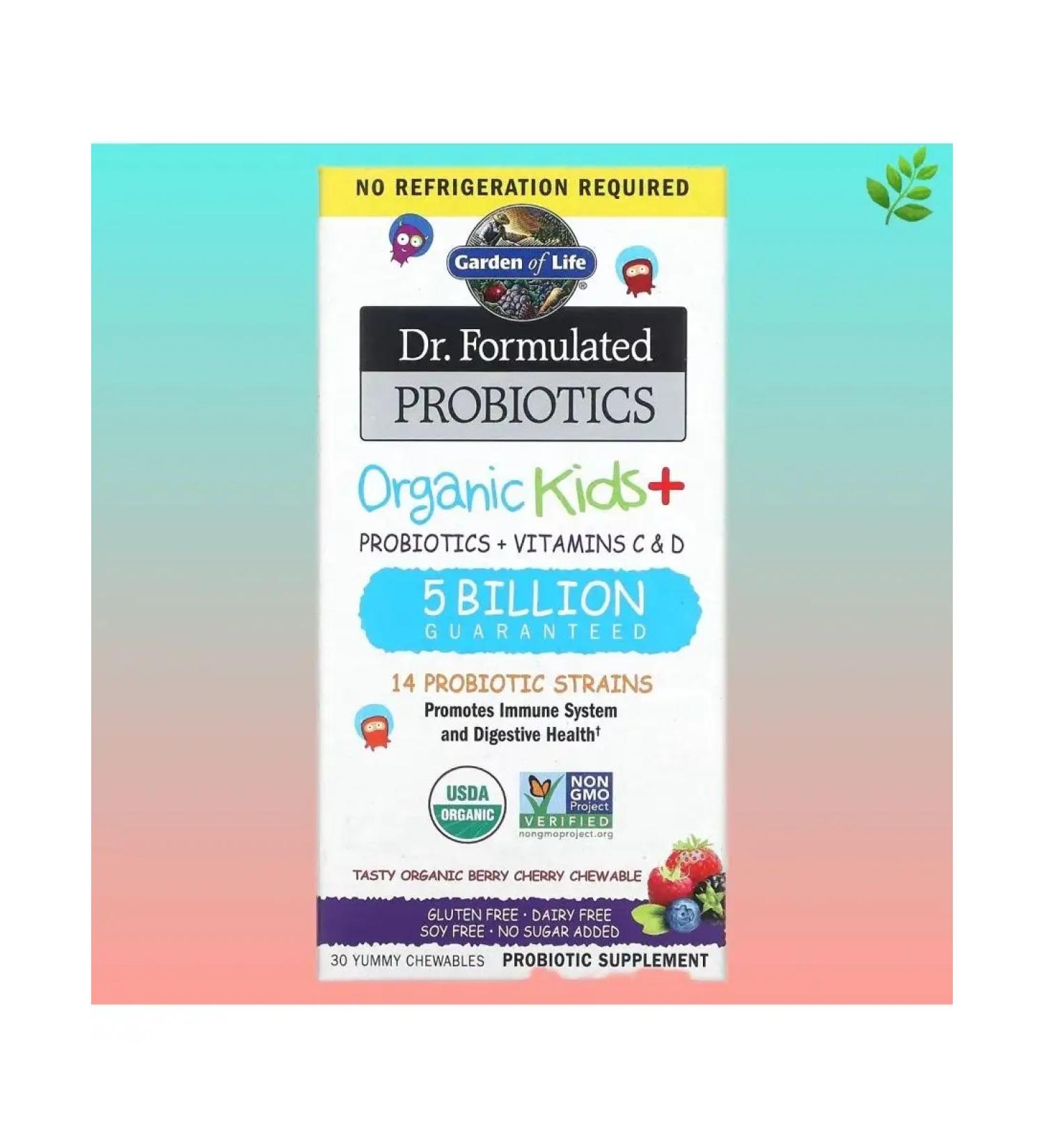 Garden of Life Organic probiotics for children 30 pcs - Buy Online on GoSupps.com