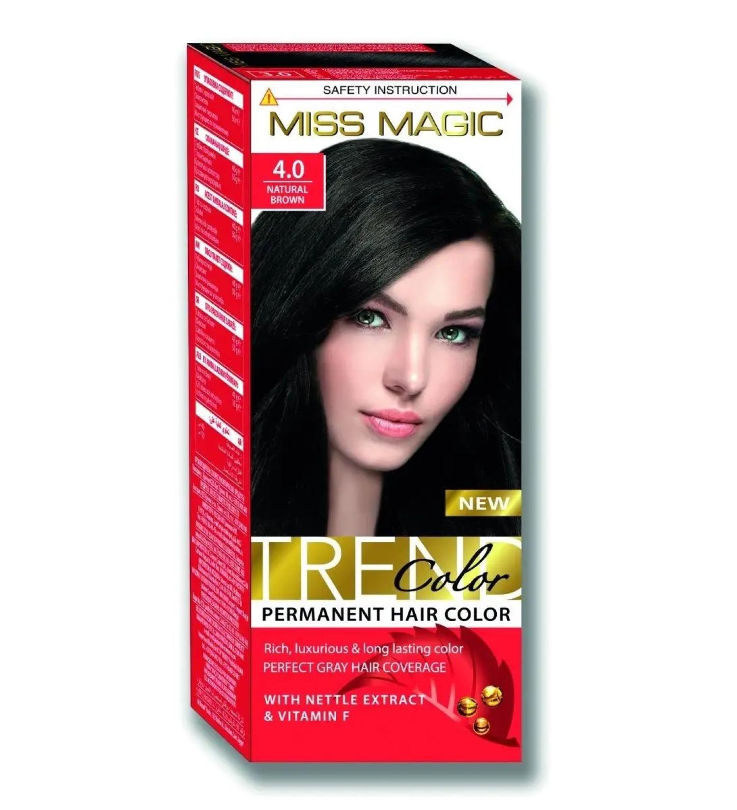 Miss Magic Trend color dye d hair 4.0 Natural brown - Buy Online on GoSupps.com