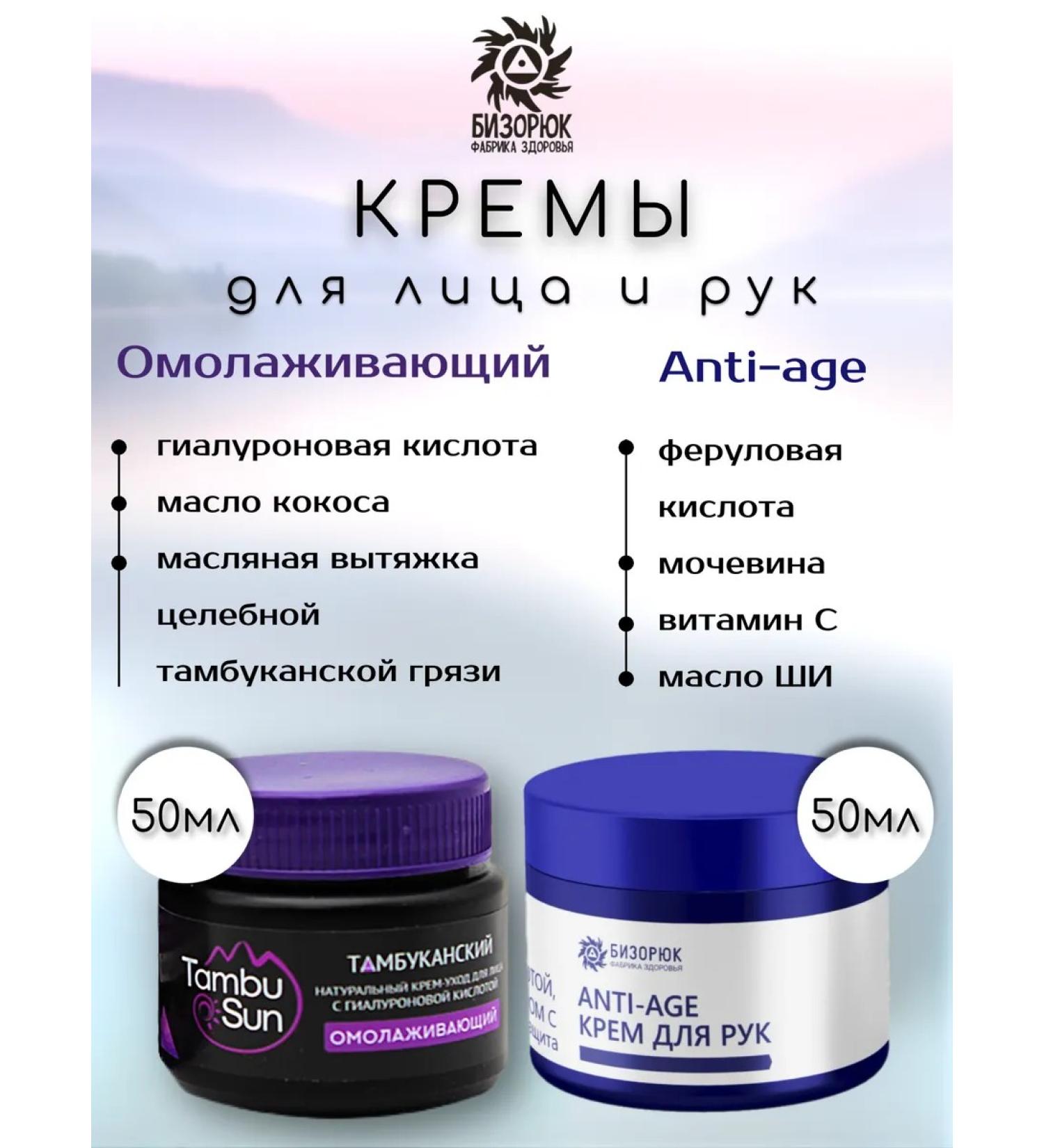 Bizoryuk Facial and hand cream set with Ferulic acid - Buy Online on GoSupps.com