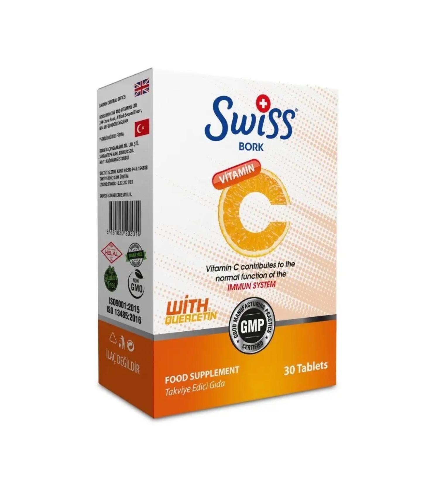 Swiss Vitamin C T rkiye 30 tablets. Vitamin C.