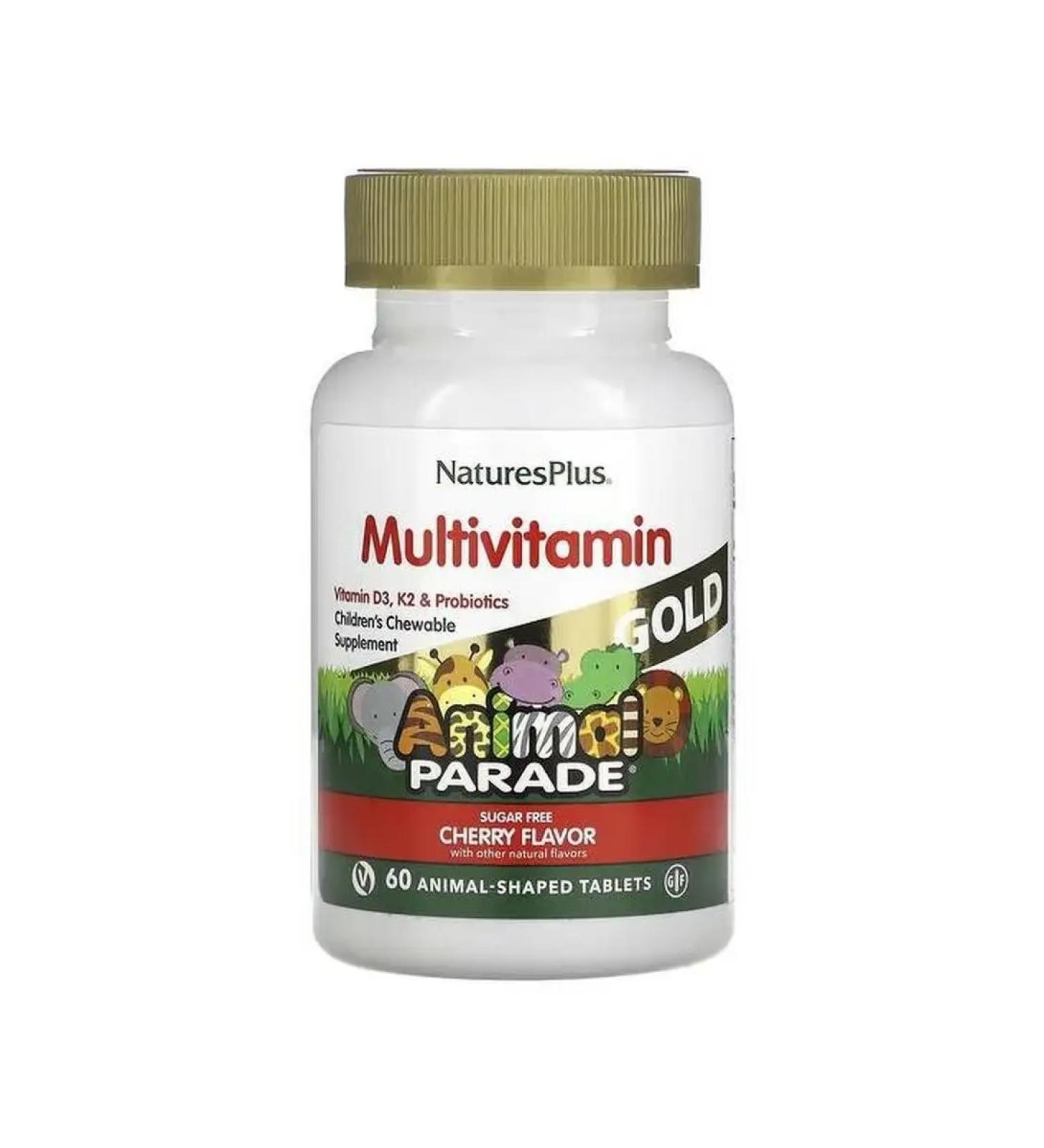 Natures Plus Animal Parade Gold multivitamins for children 60 tablets - Buy Online on GoSupps.com