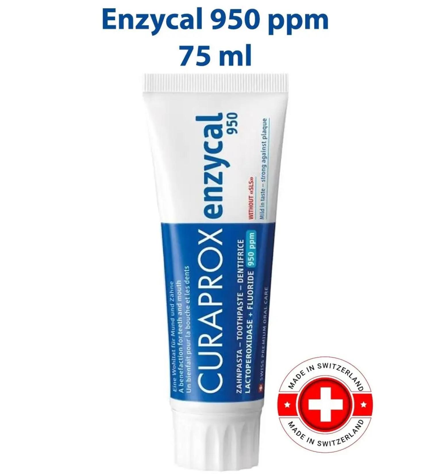 Curaprox Enzycal 950 toothpaste against caries whitening
