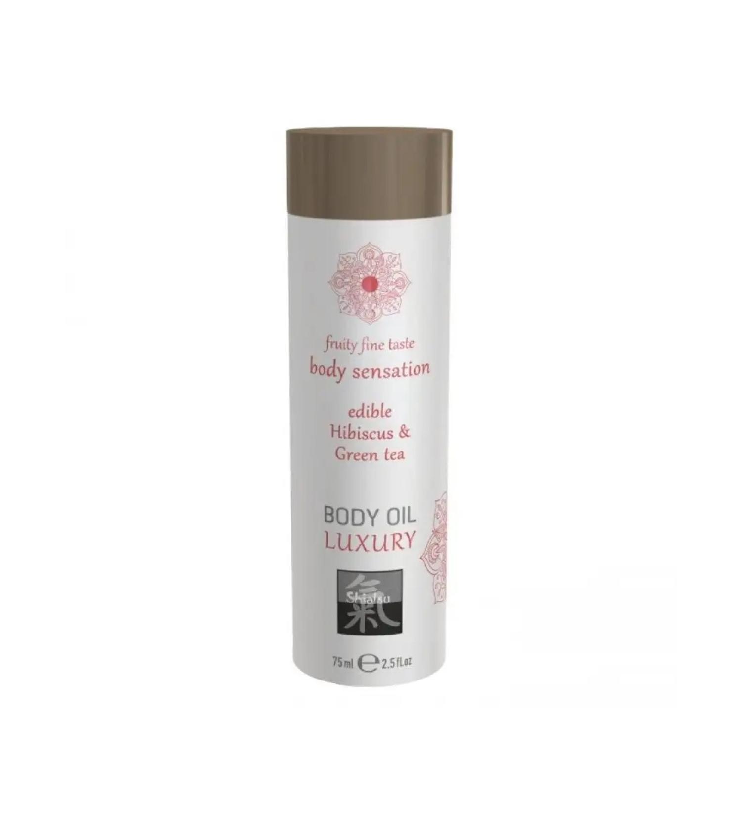 SHIATSU Edible body oil luxury hibiscus green tea