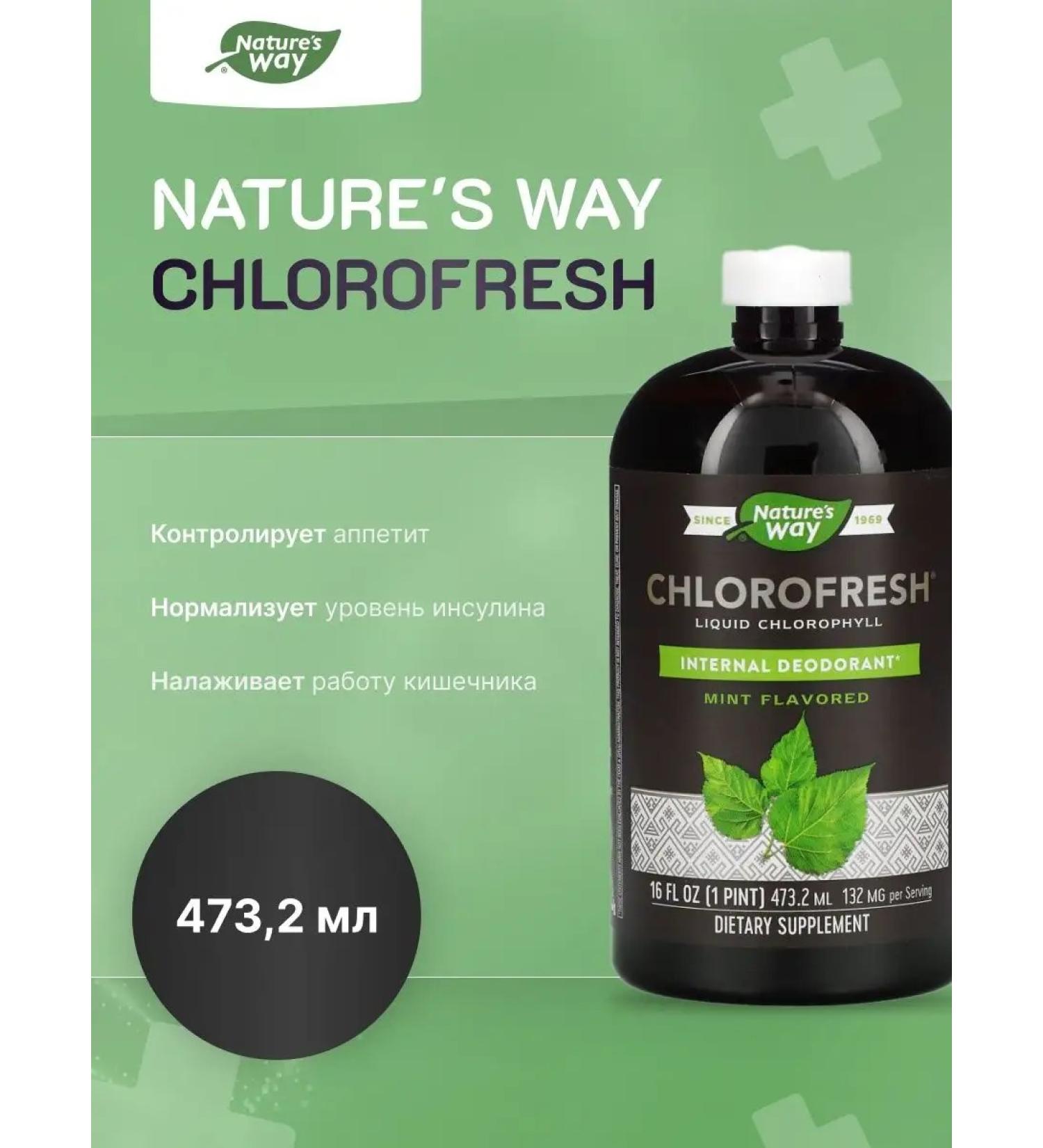 Nature's Way Chlorofresh 473.2 ml - liquid chlorophyll - Buy Online on GoSupps.com