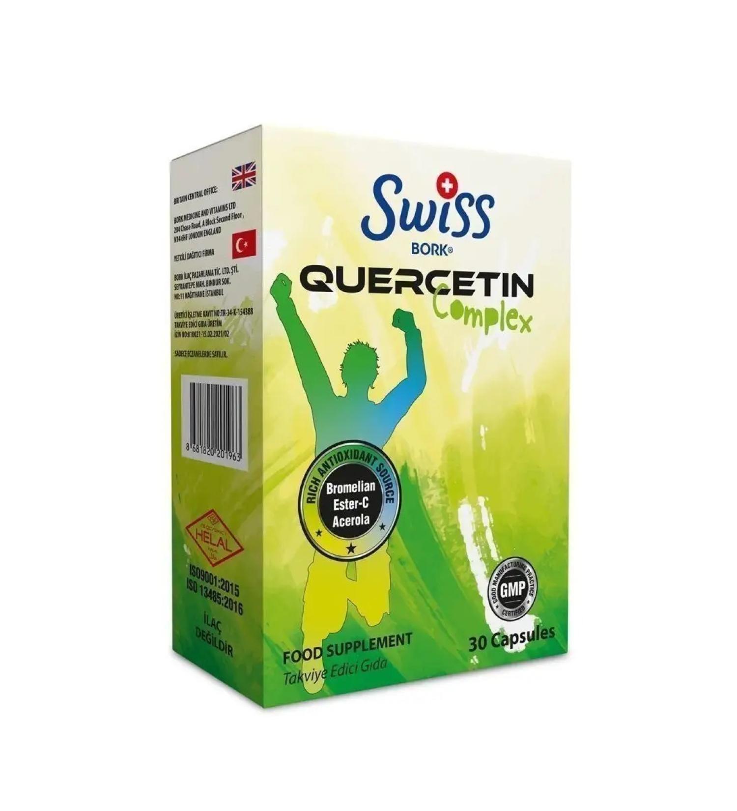 Swiss bork Complex with querecetin 30 capsules T rkiye. Quercetin Complex