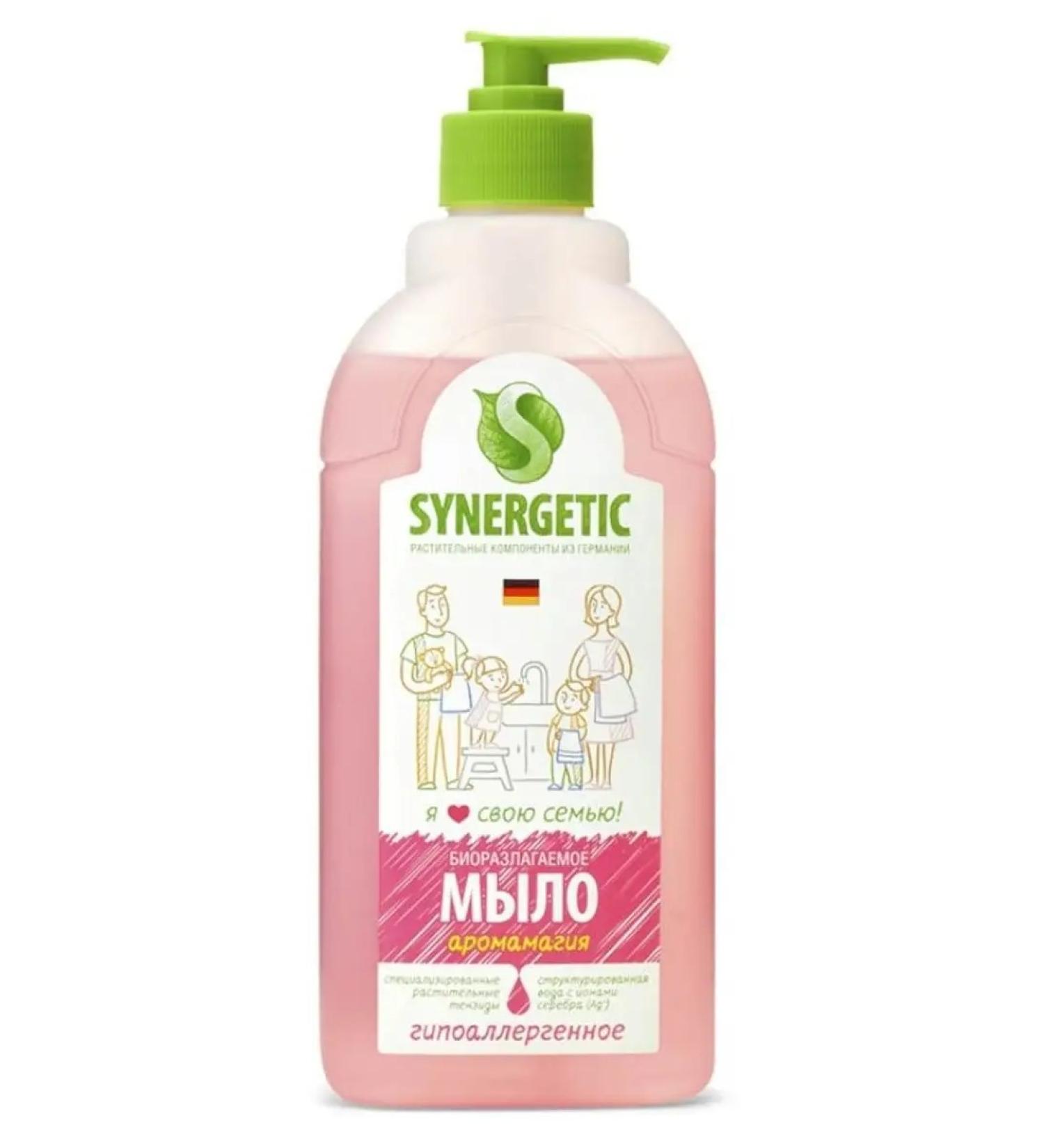 SYNERGETIC Liquid soap for hands and body 0.5 l - Buy Online on GoSupps.com