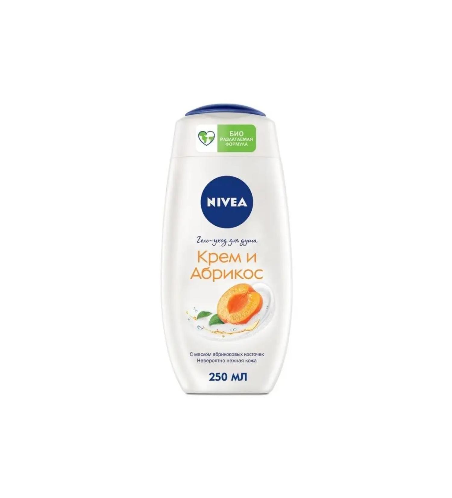 Smile Cream - Nivea gel for the shower "Milk and Apricot" 250ml - Buy Online on GoSupps.com
