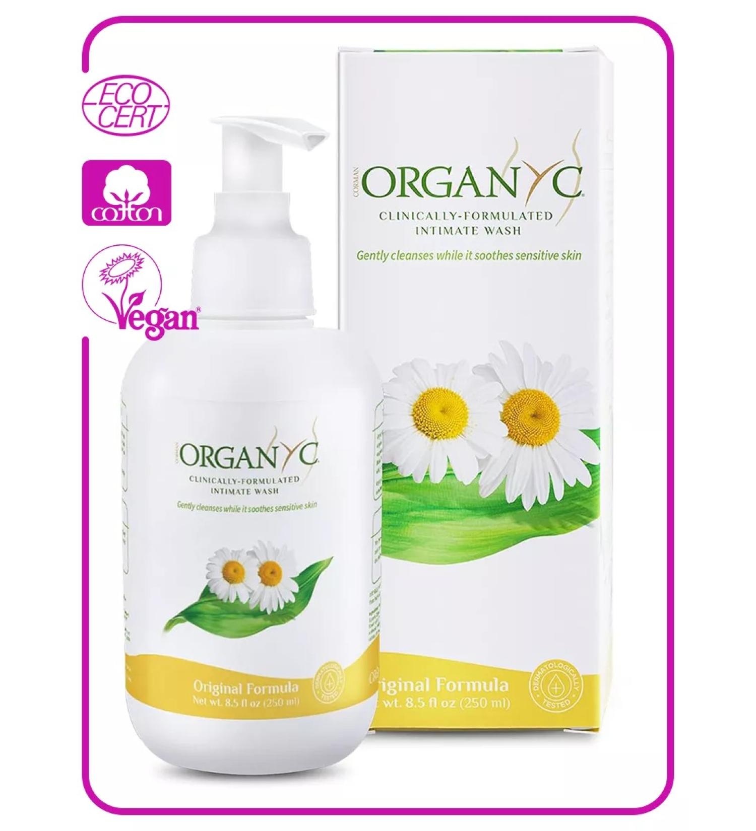 ORGANYC Organic gel for intimate hygiene hypoallergenic 250 ml - Buy Online on GoSupps.com