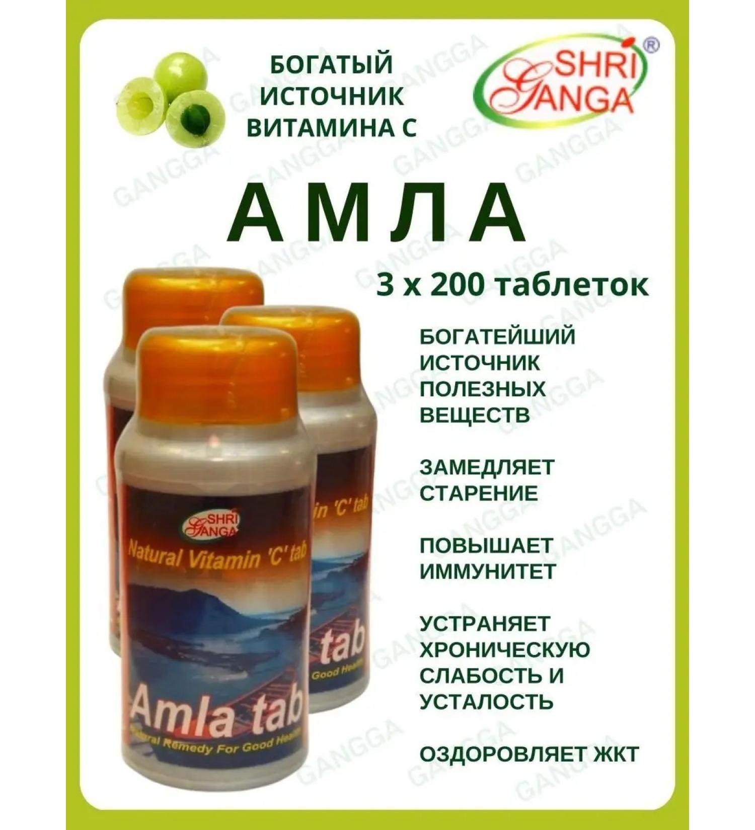 Shri Ganga Amla Amla Sri Ganges 3x200 tab - Buy Online on GoSupps.com