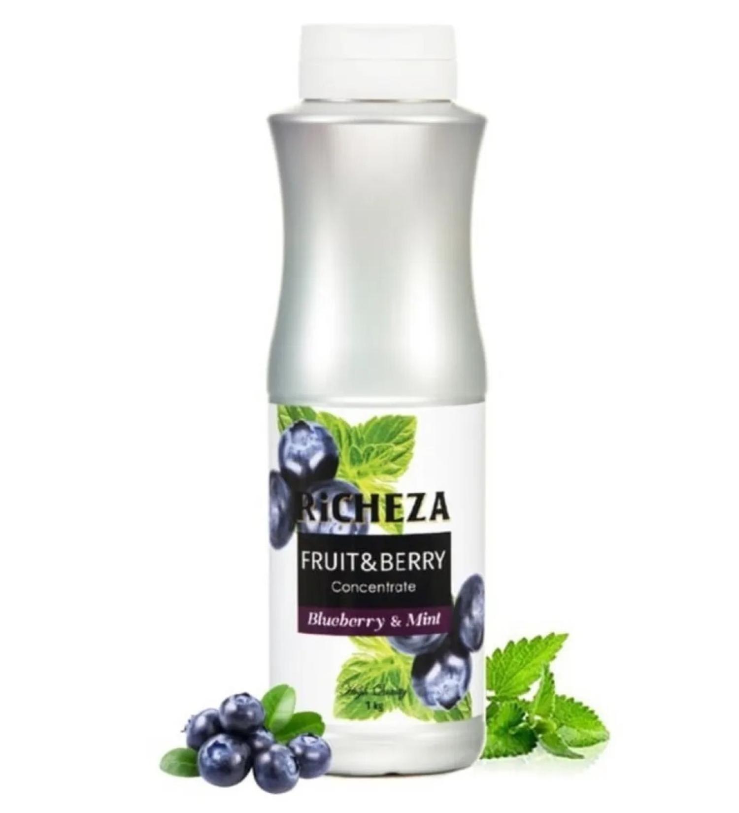 RiCHEZA Concentrate base for blueberry drinks 1 kg - Buy Online on GoSupps.com