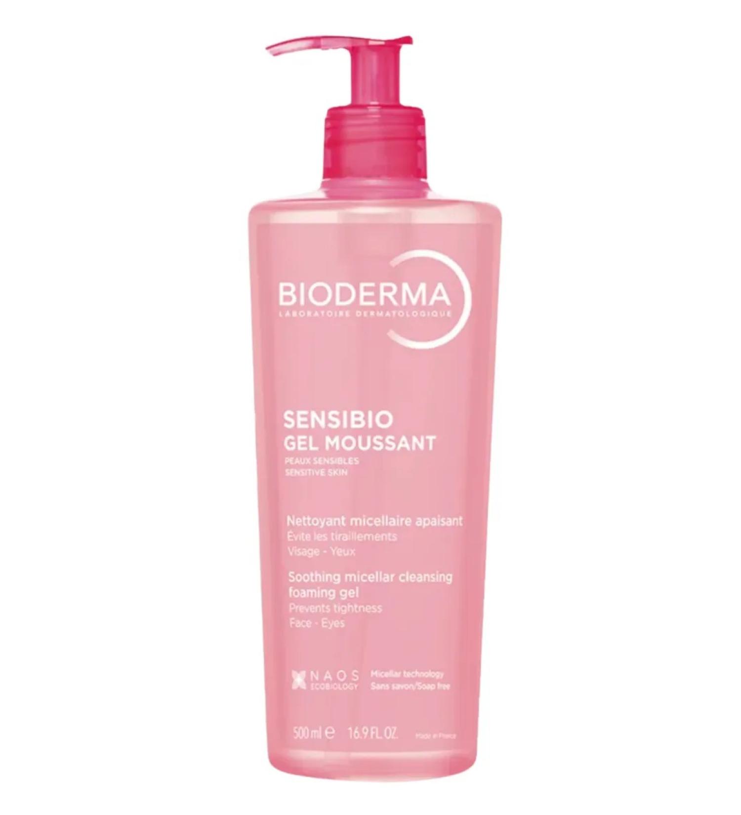Bioderma Biooderma facial gel cleansing biooderm sensibio 500 ml - Buy Online on GoSupps.com