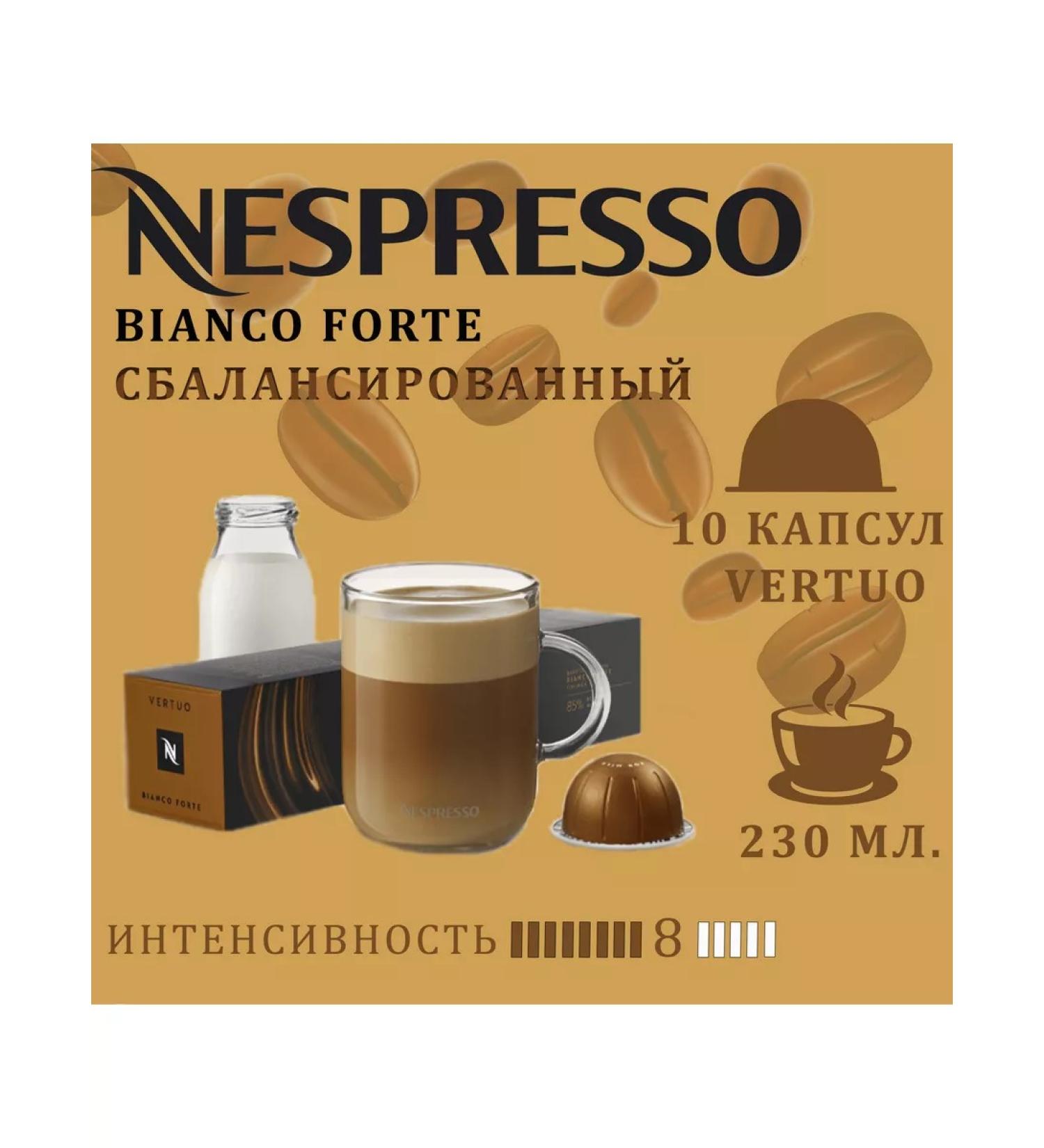 Nespresso Coffee in Vertuo capsules - Bianco Forte for Milk 390ML - Buy Online on GoSupps.com