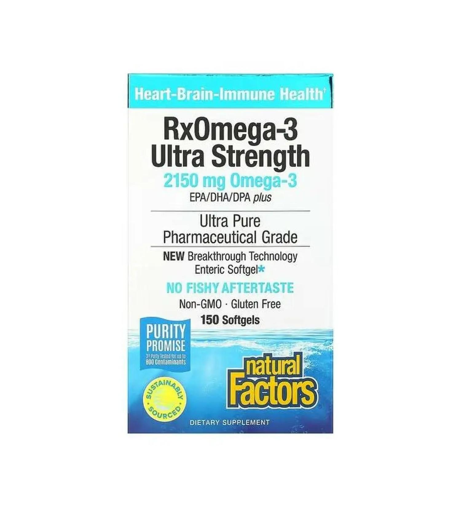 Natural Factors RXOMEGA-3 900 mg 150 pcs - Buy Online on GoSupps.com