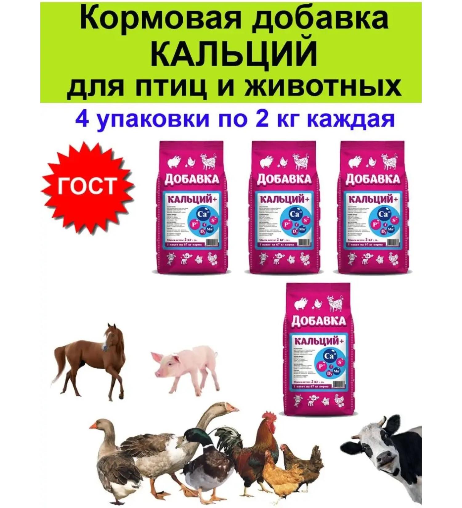 Biopro Calcium for birds of chickens of animal chickens premixer 2kg - 4pcs