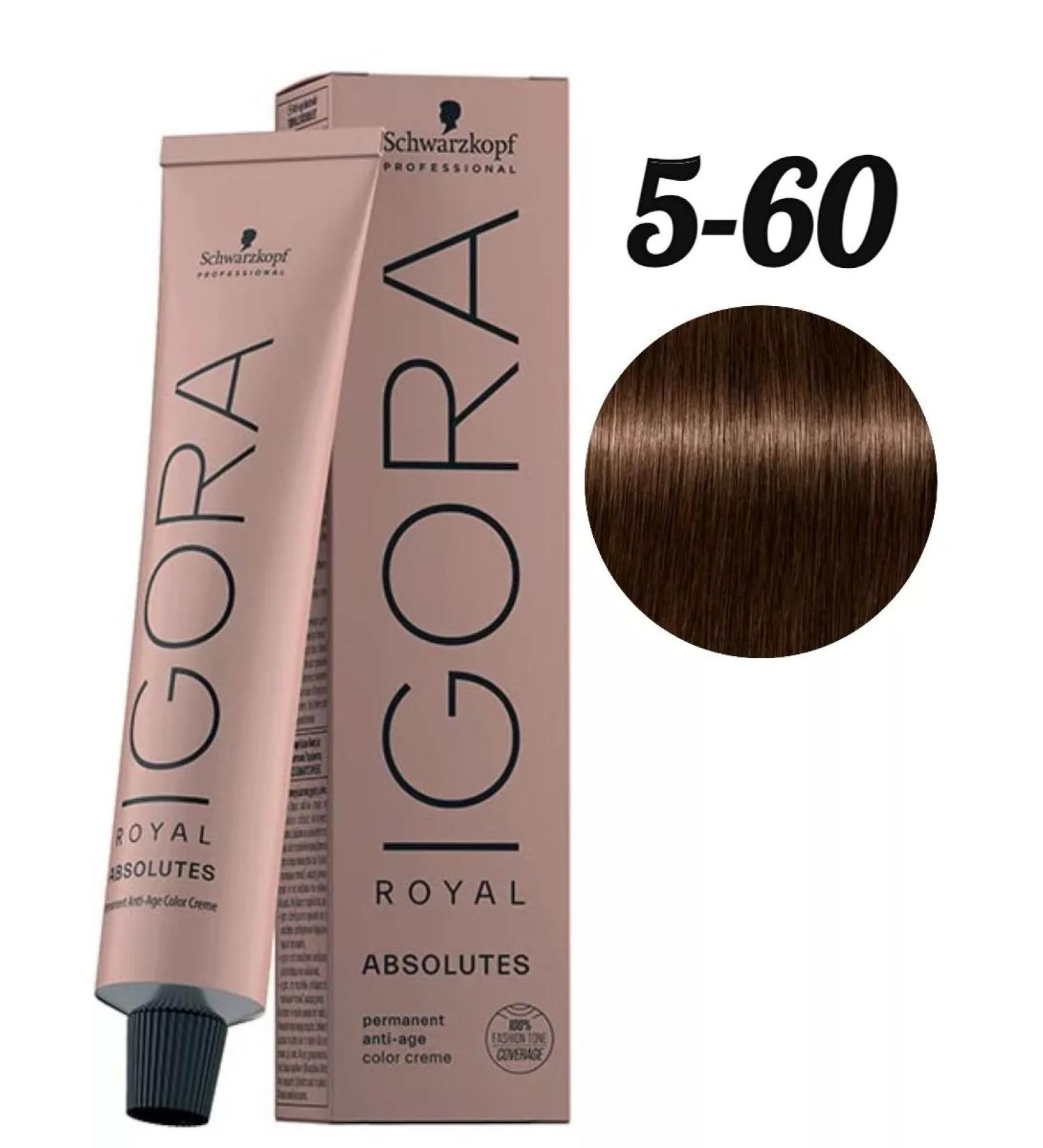 Schwarzkopf Professional Igora Royal paint Igor Absolutes 5-60 light brown chocolate - Buy Online on GoSupps.com