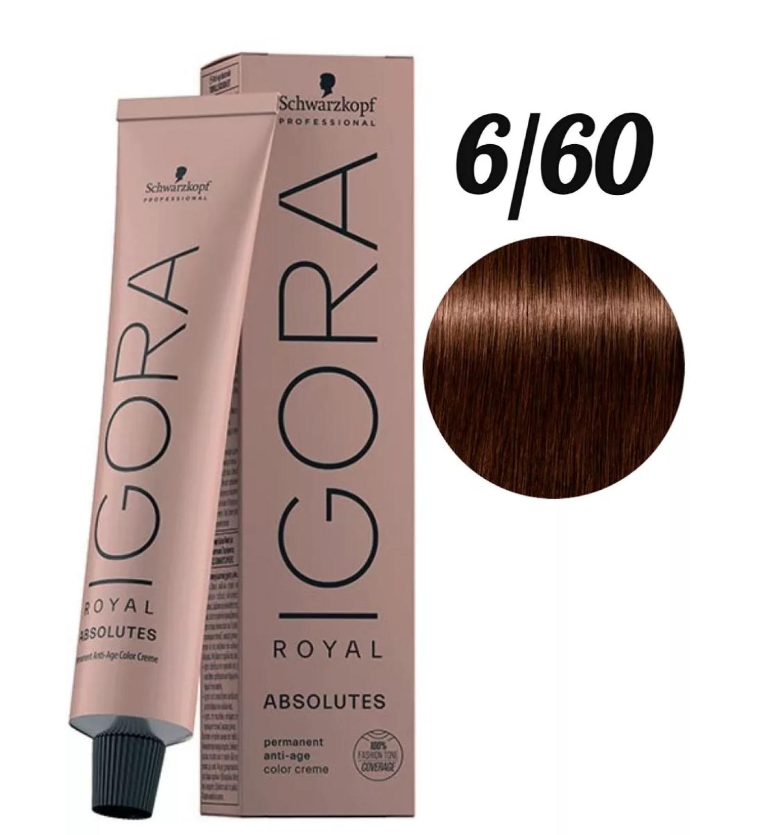 Schwarzkopf Professional Igora Royal Igor Absolutes Tone 6-60 60 ml - Buy Online on GoSupps.com
