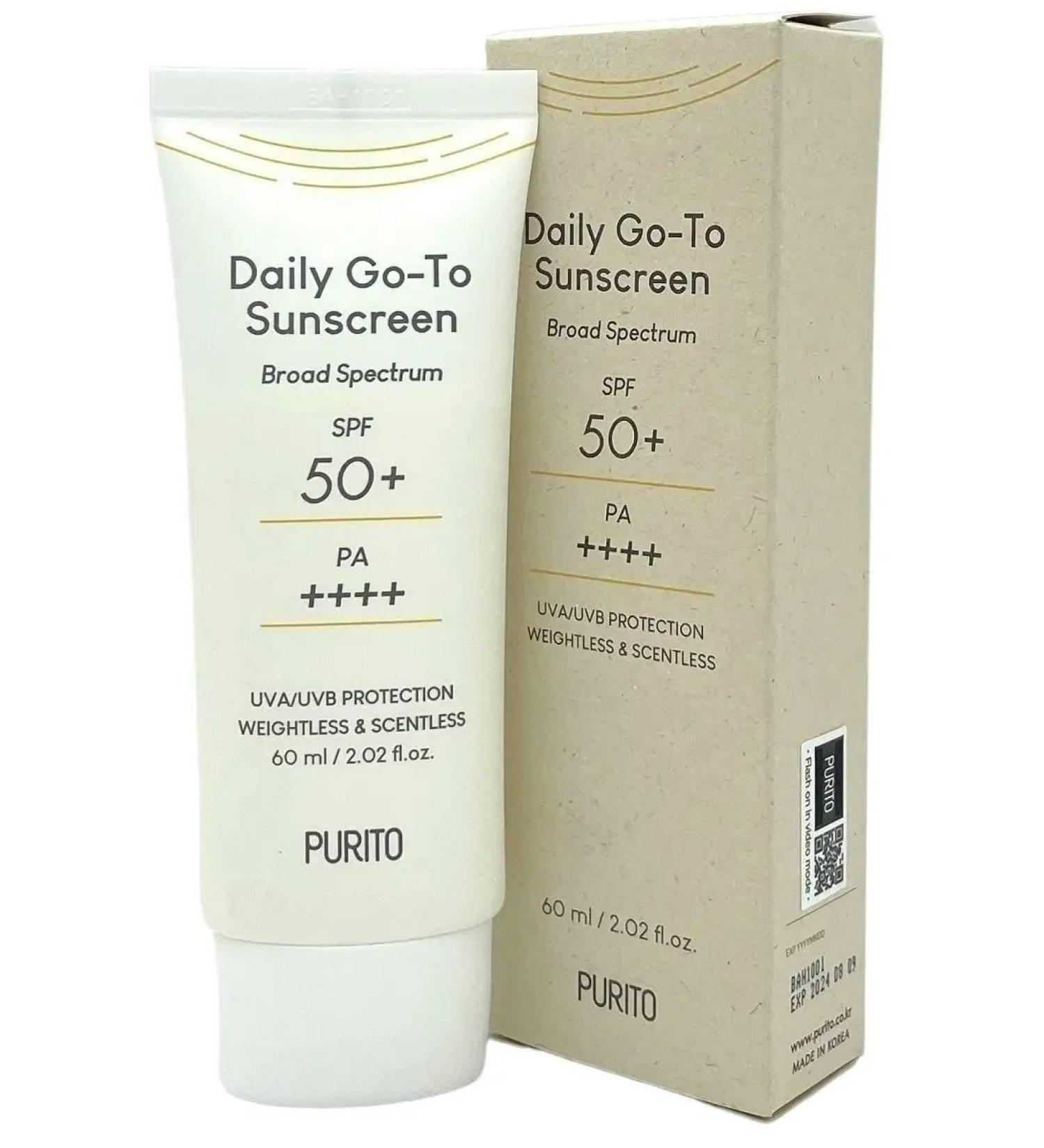 Purito Sunwall cream Daily Go-to Sunscreen SPF 50+ PA ++++ - Buy Online on GoSupps.com