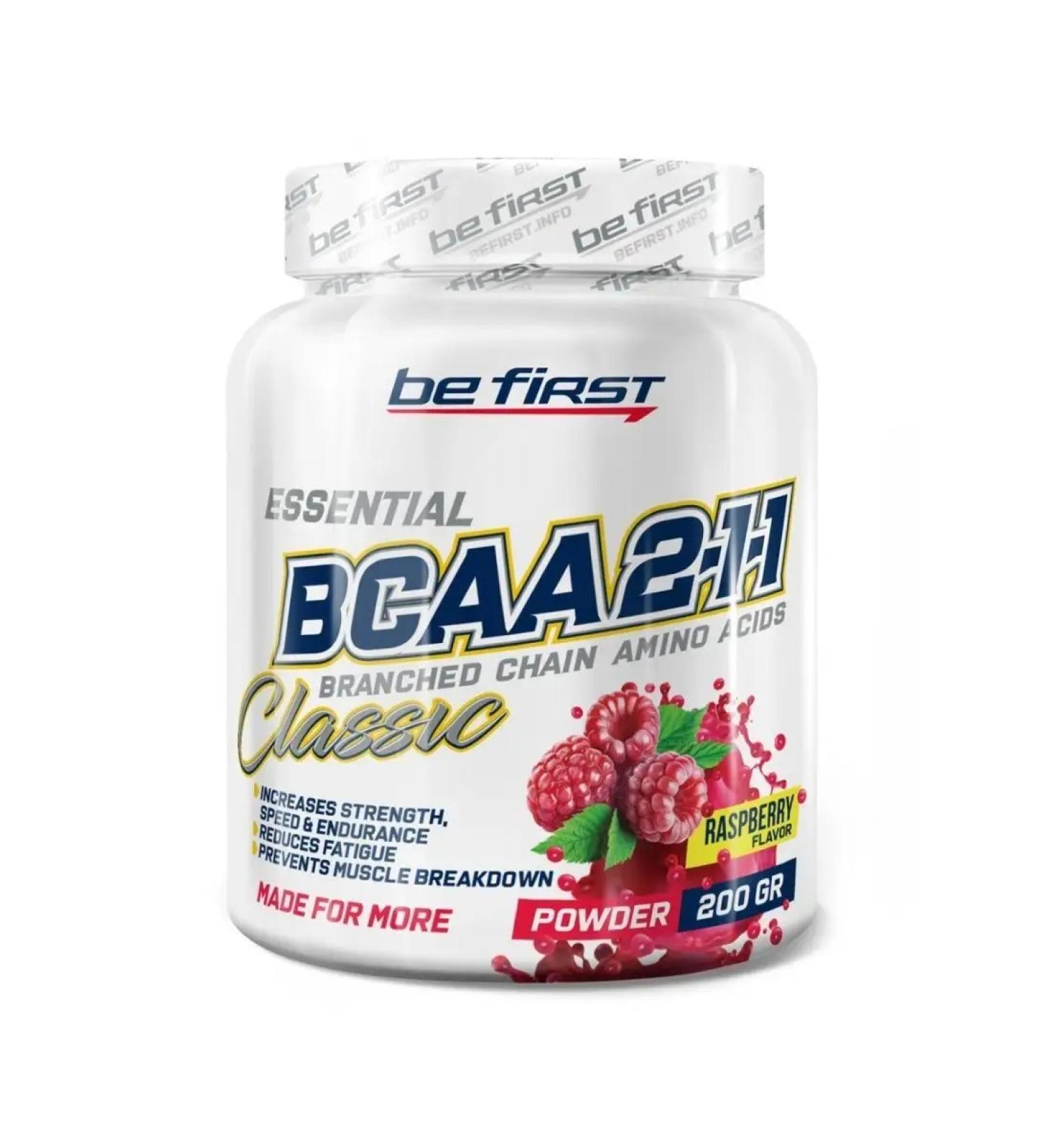 Be First BCAA 2 1 1 Classic Powder 200 grams (raspberries)