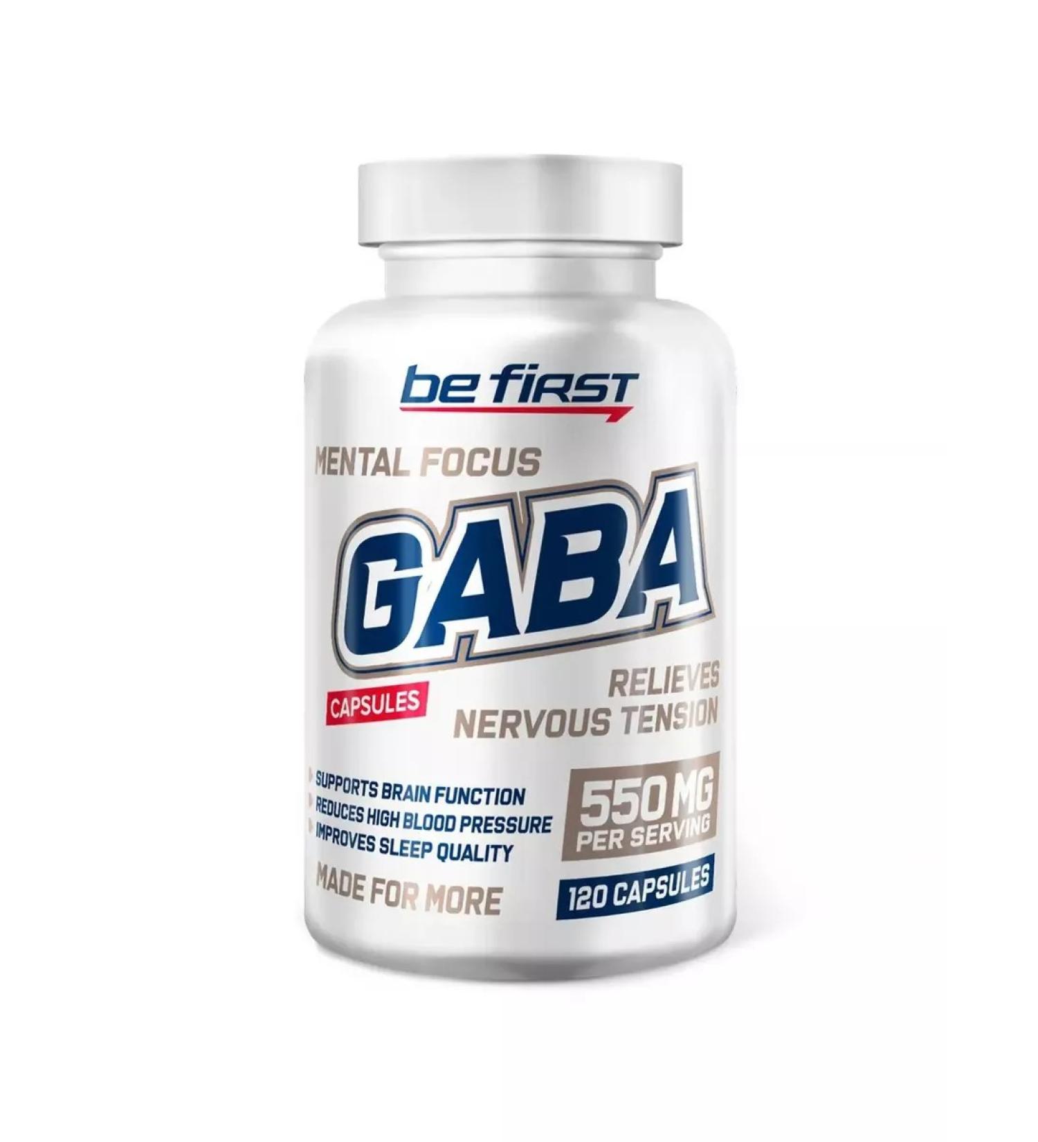 Be First Gaba 550 mg gamma-aminomatic acid 550 mg 120 capsules