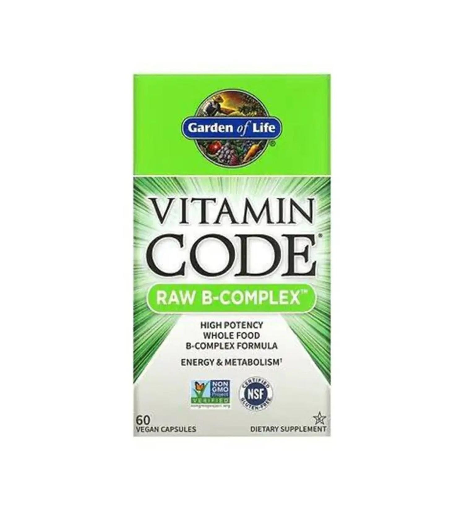 Garden of Life Vitamin Code Raw B-Complex 60 vegan capsules - Buy Online on GoSupps.com