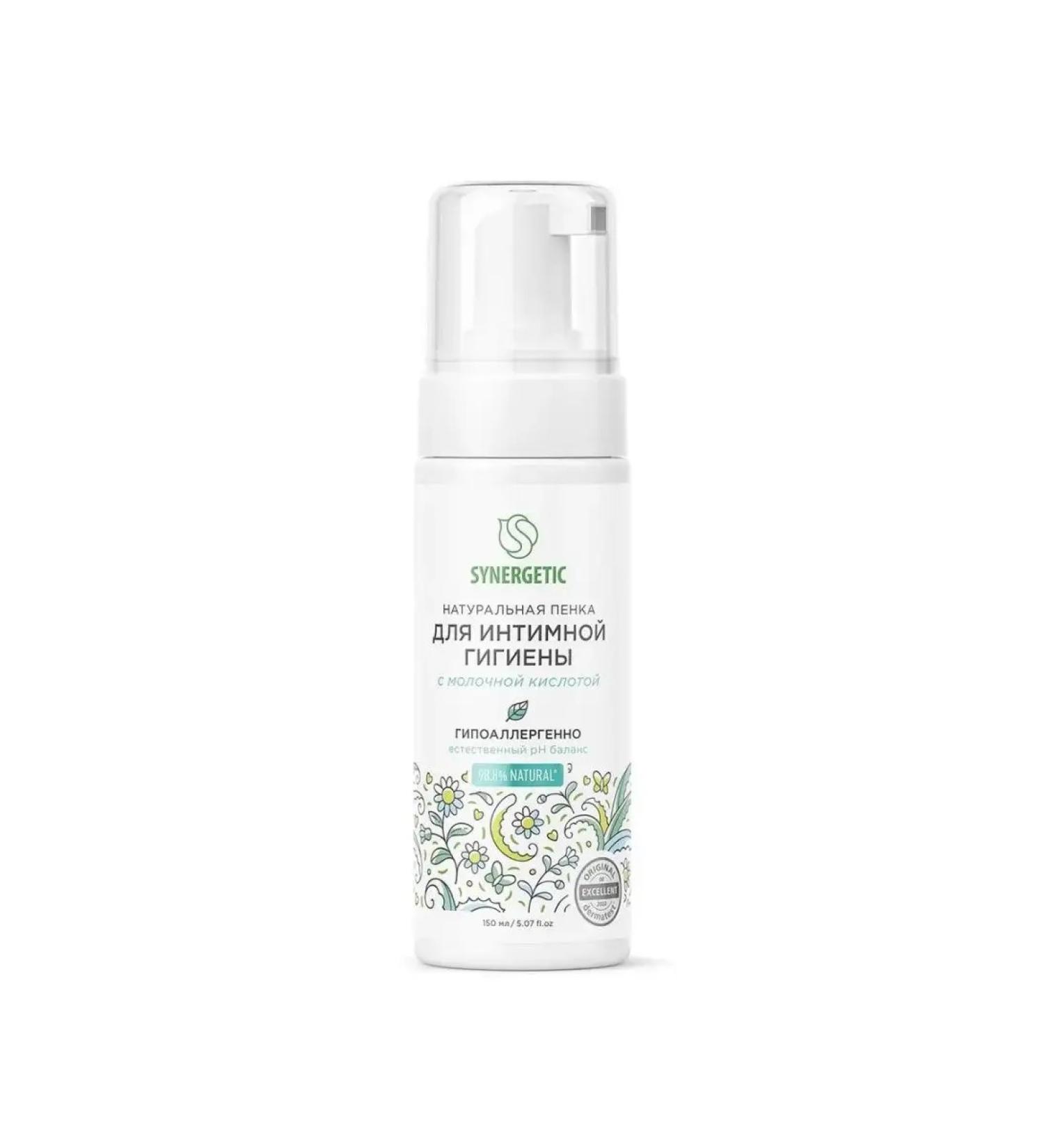 SYNERGETIC Natural foam for intimate hygiene 150 ml - Buy Online on GoSupps.com