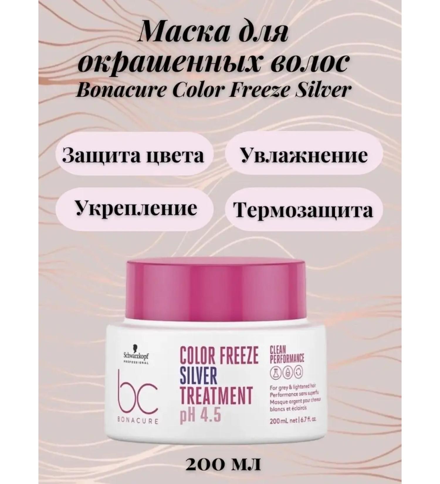 Schwarzkopf Professional BS Color Freeze Silver Mask for dyed hair 200 ml - Buy Online on GoSupps.com