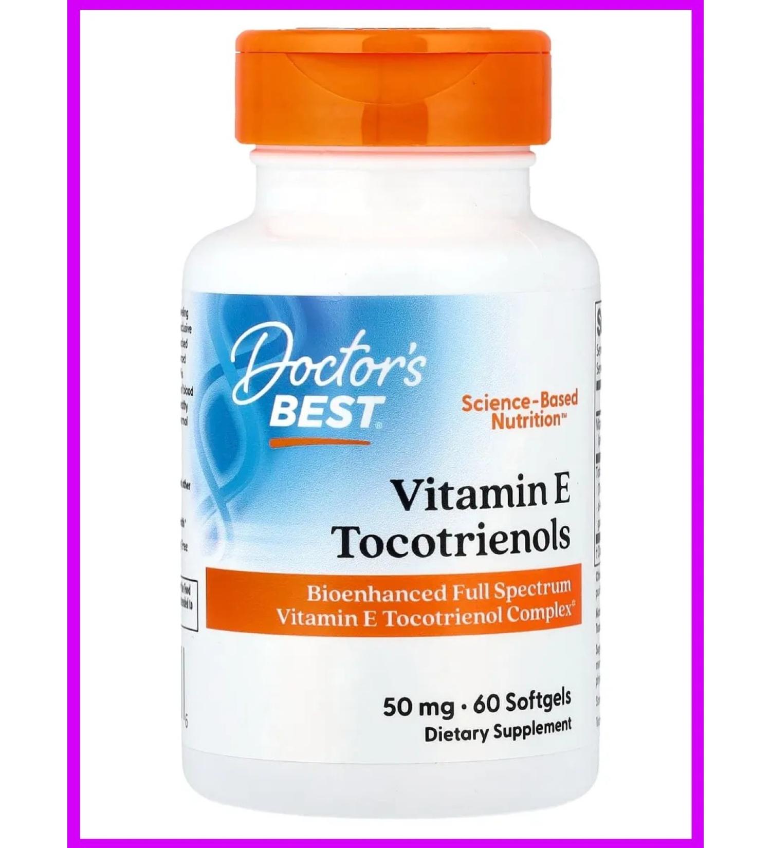 Doctor's Best Tokotrienols vitamin E 50 mg 60 capsules - Buy Online on GoSupps.com