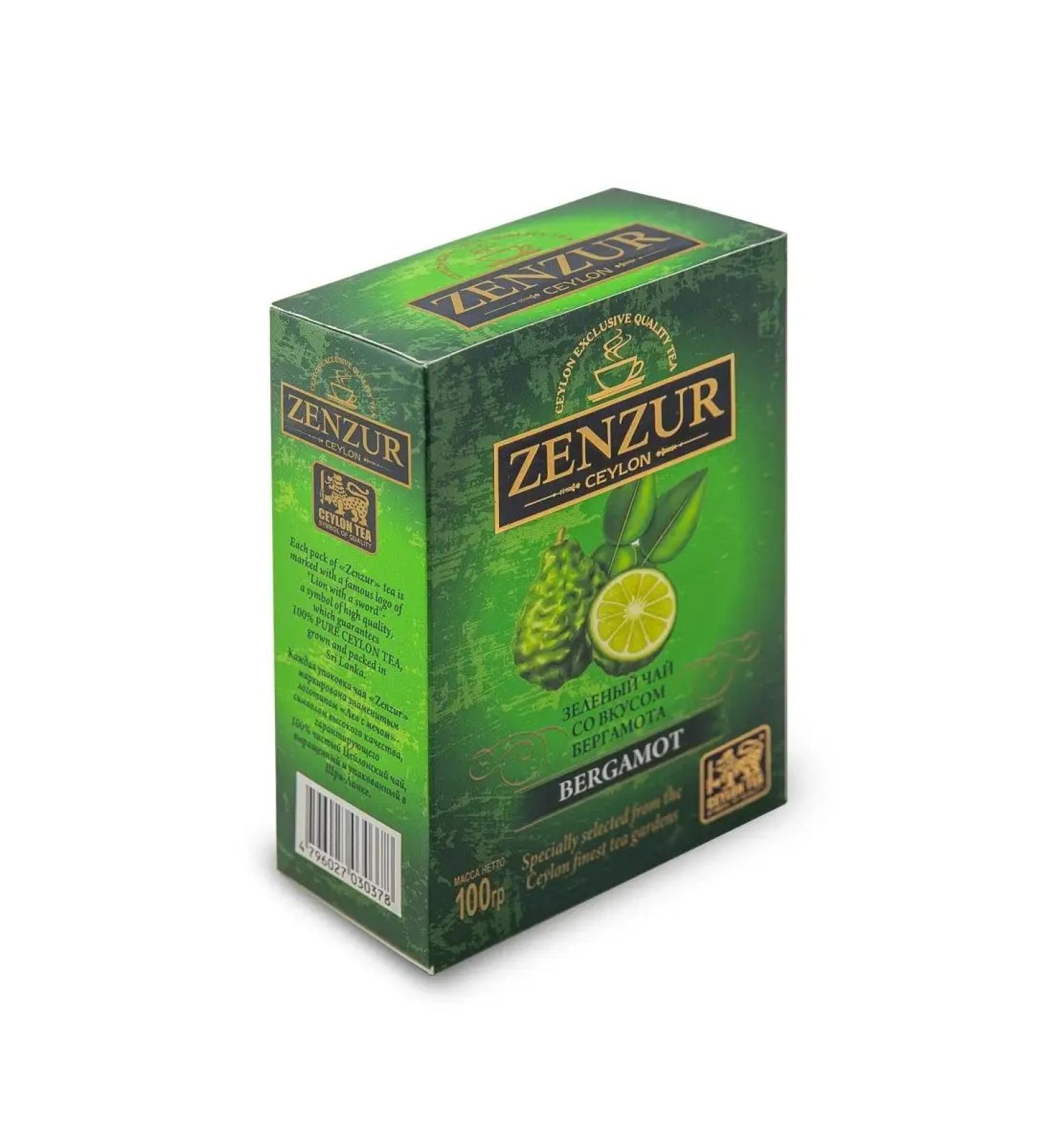 ZENZUR Green Earl Grey Pekoe with bergamot oil 100 g - Buy Online on GoSupps.com
