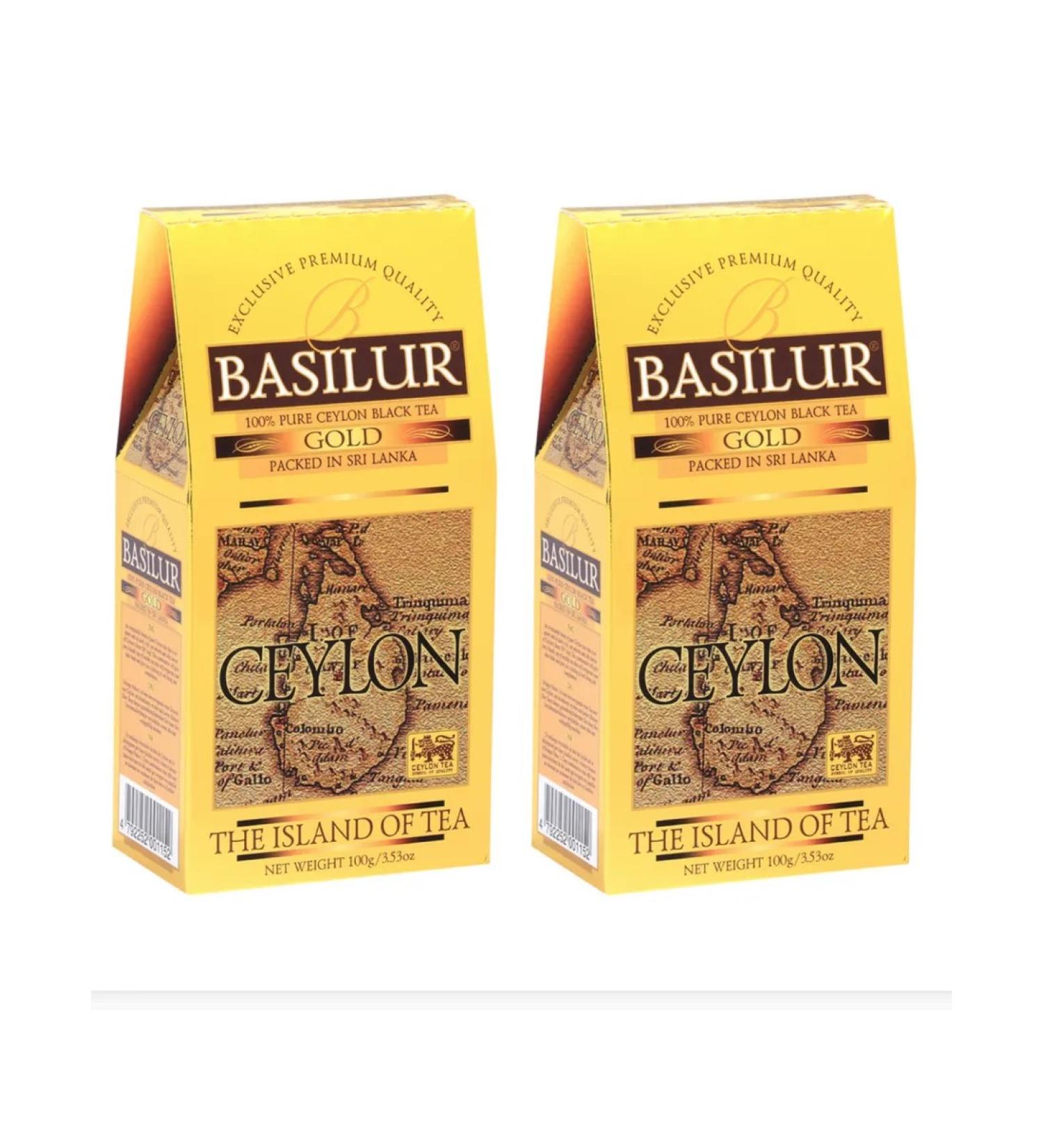 Tea black basilur gold 100 grams 2 pieces