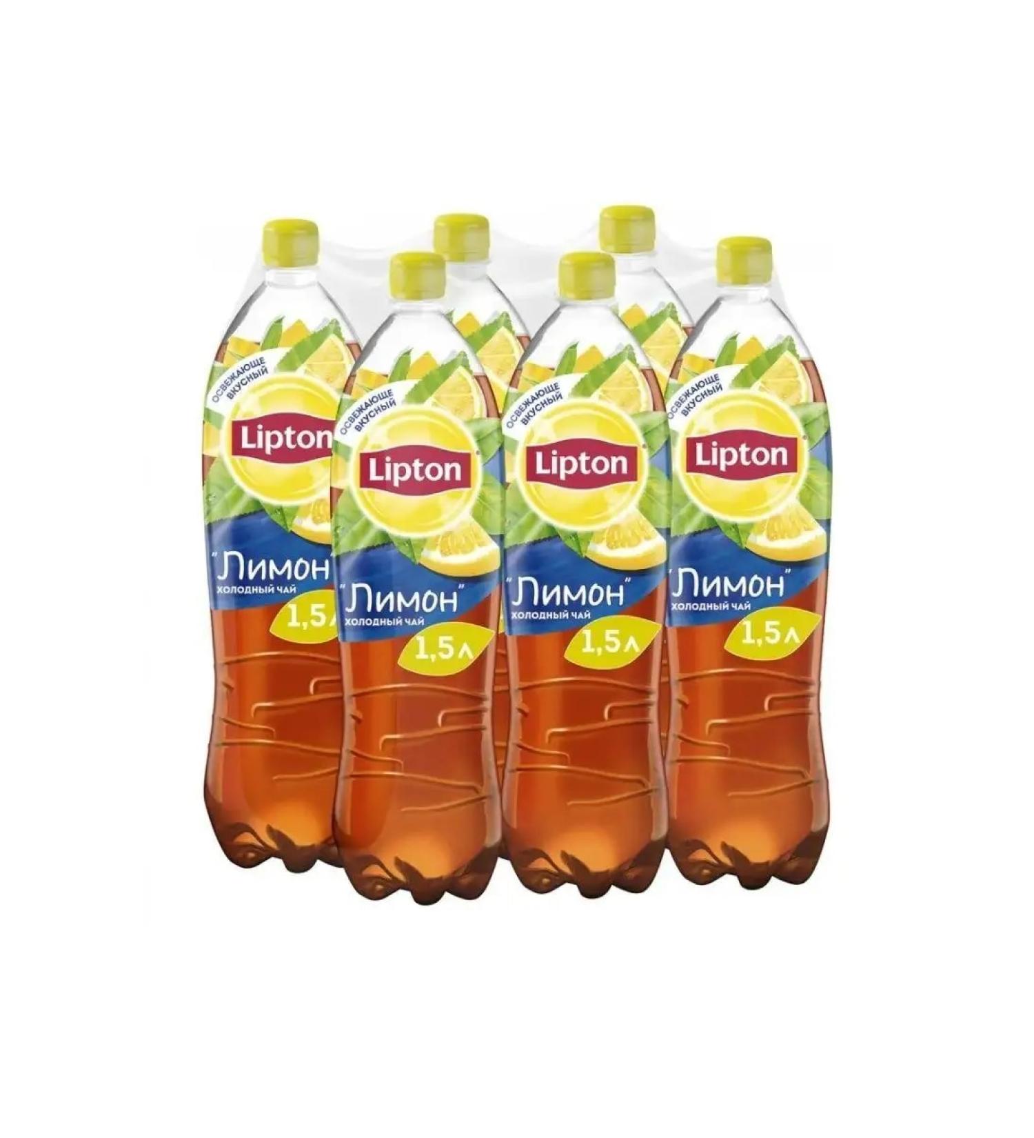 Lipton Drink Cold tea with lemon flavor 6pcs*1.5l - Buy Online on GoSupps.com
