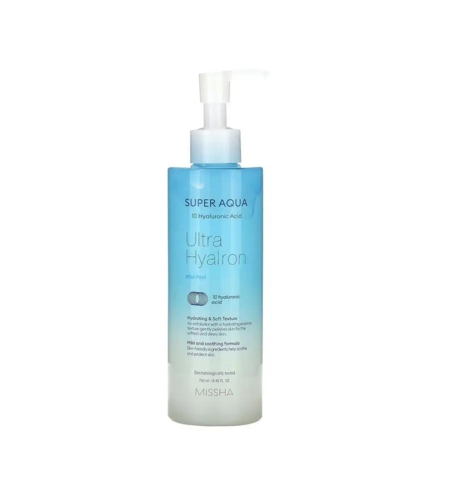 MISSHA Facial gel-gkatka Ultra Hyalron Mild Peel 250 ml - Buy Online on GoSupps.com