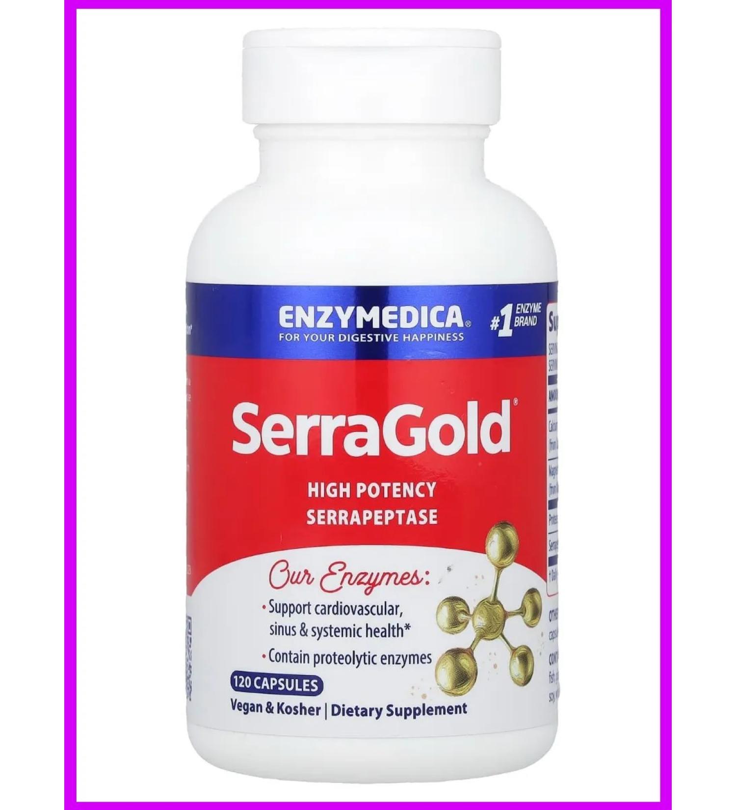 enzymedica Serrapeptase 120 capsules - Buy Online on GoSupps.com