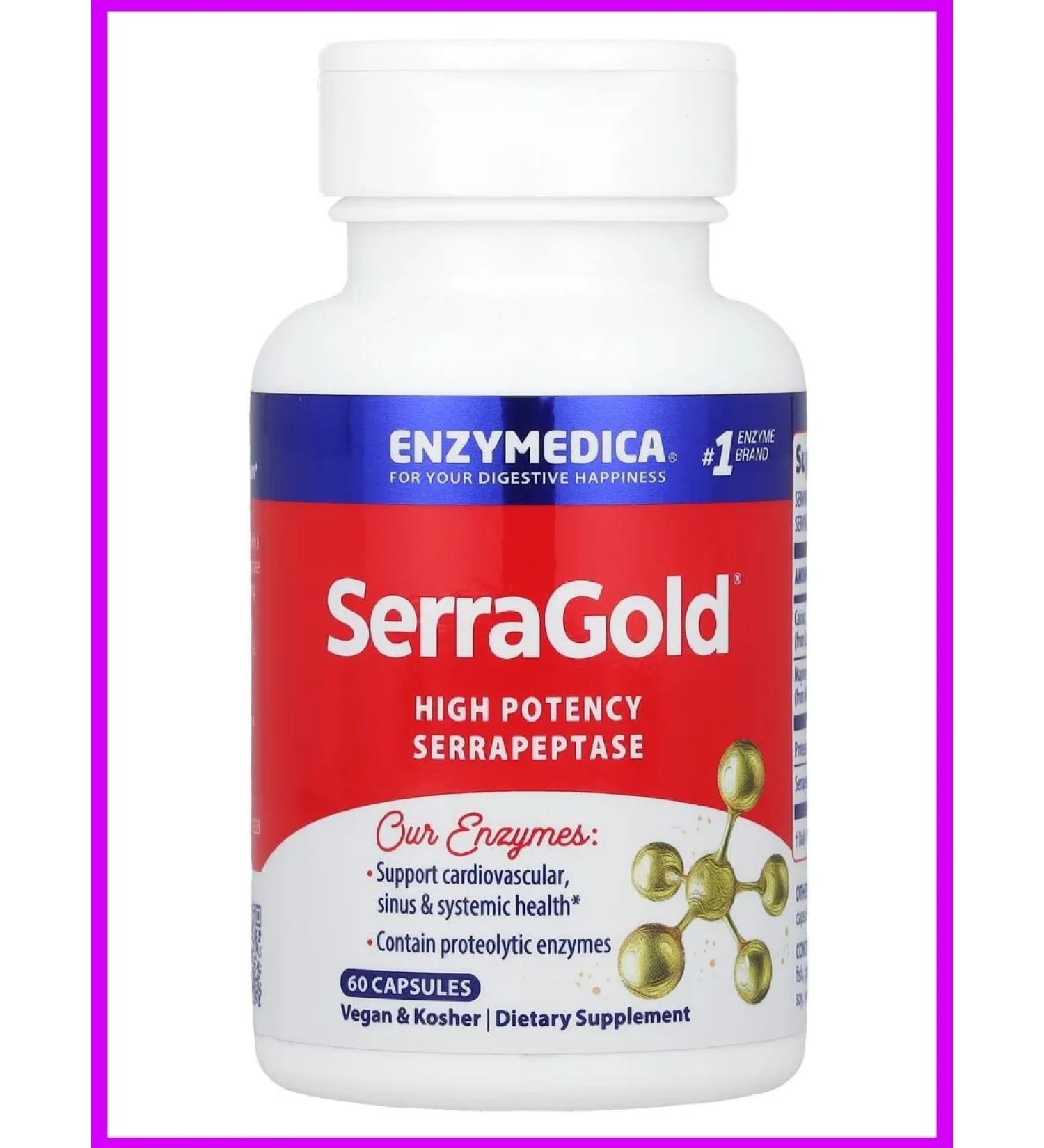 enzymedica Serrapeptase 60 capsules - Buy Online on GoSupps.com