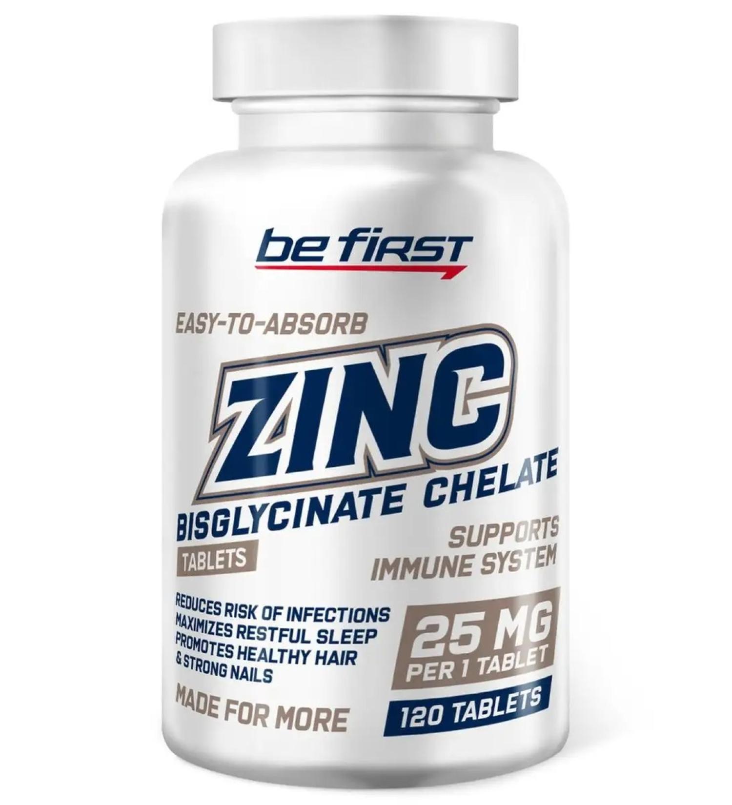 Be First Zinc zinc bisglycinate Chelate 120 tablets