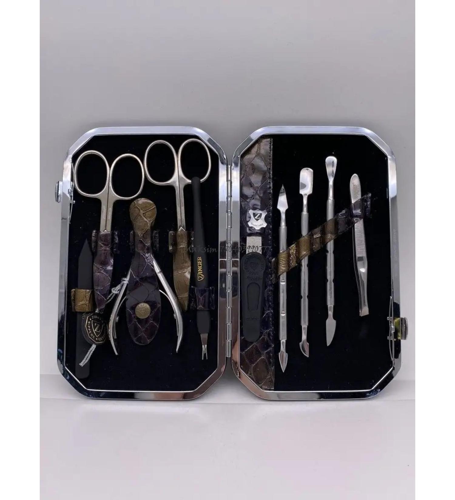 ZINGER Manicure set of 10 items silver - Buy Online on GoSupps.com