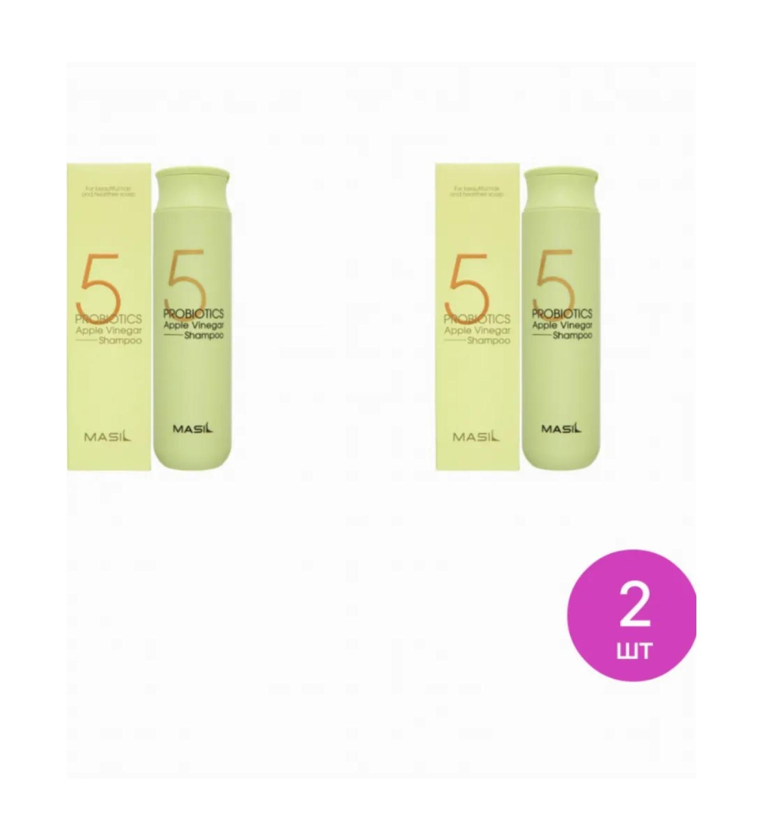 MASIL 5 Probiotics Apple Vinergar Female Shampoo 300ml 2 pcs