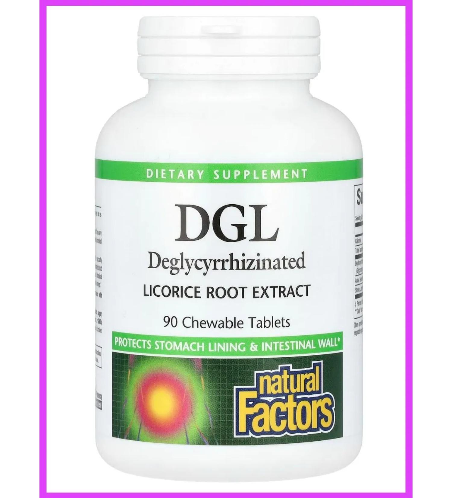 Natural Factors DGL Solo root 90 tablets