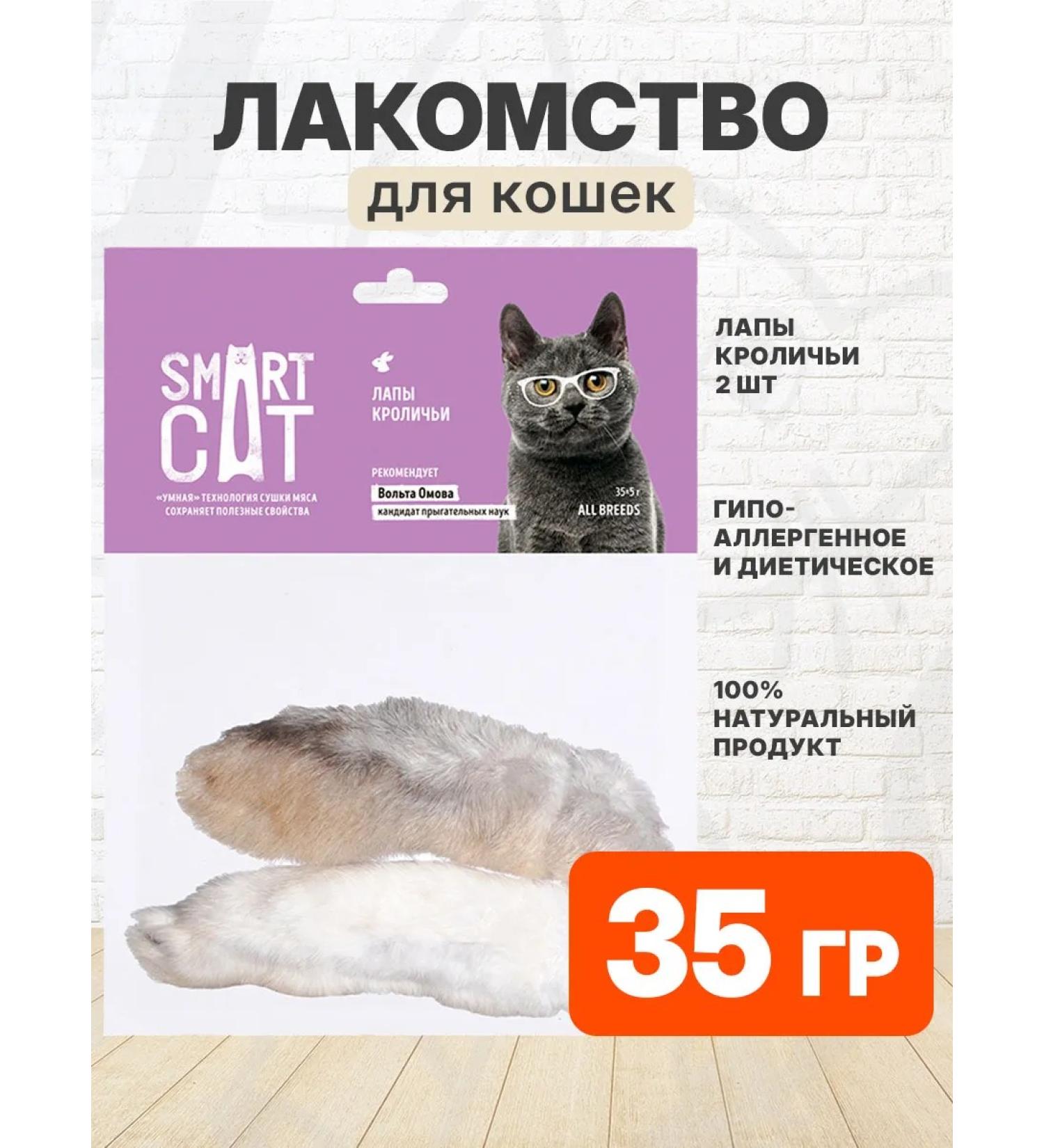 Smart Cat Treat toy toy paws rabbit for cats 2 pcs 35 g - Buy Online on GoSupps.com