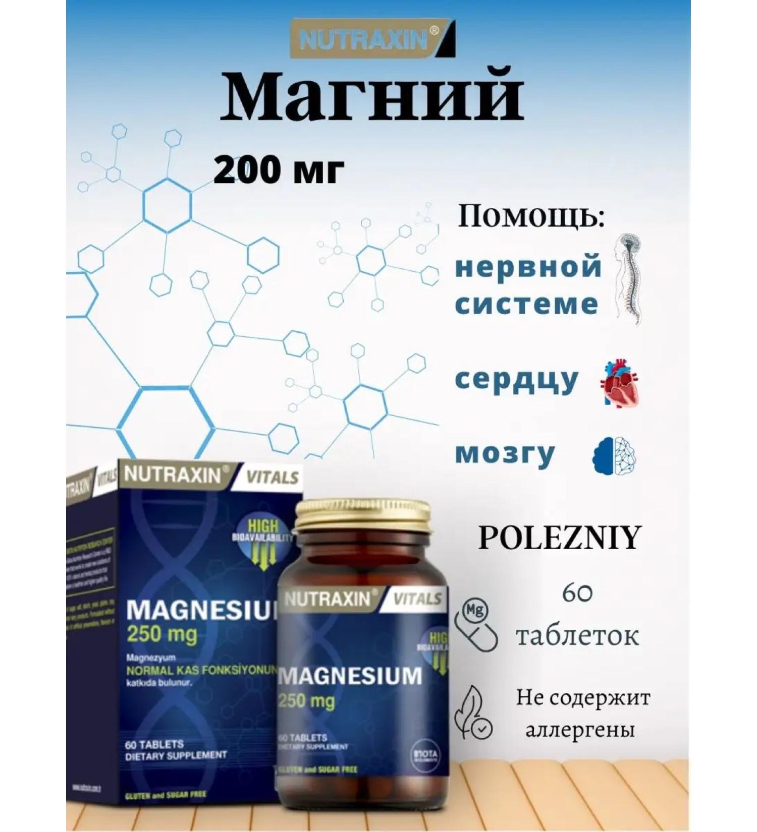 NUTRAXIN magnesium 60tab - Buy Online on GoSupps.com