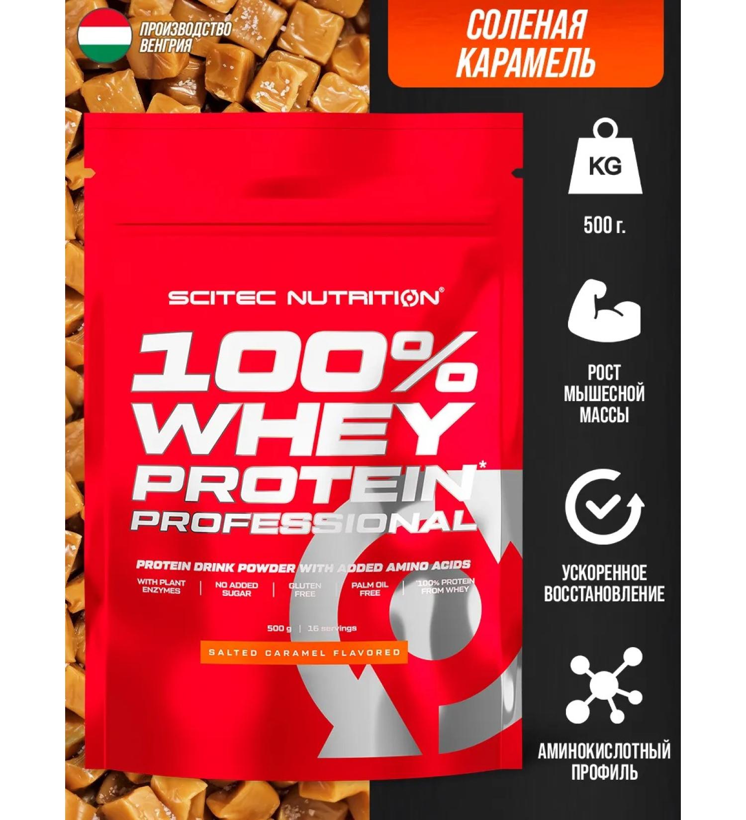 Scitec Nutrition Whey -propelled protein 100% Whey Salt Caramel 500g - Buy Online on GoSupps.com