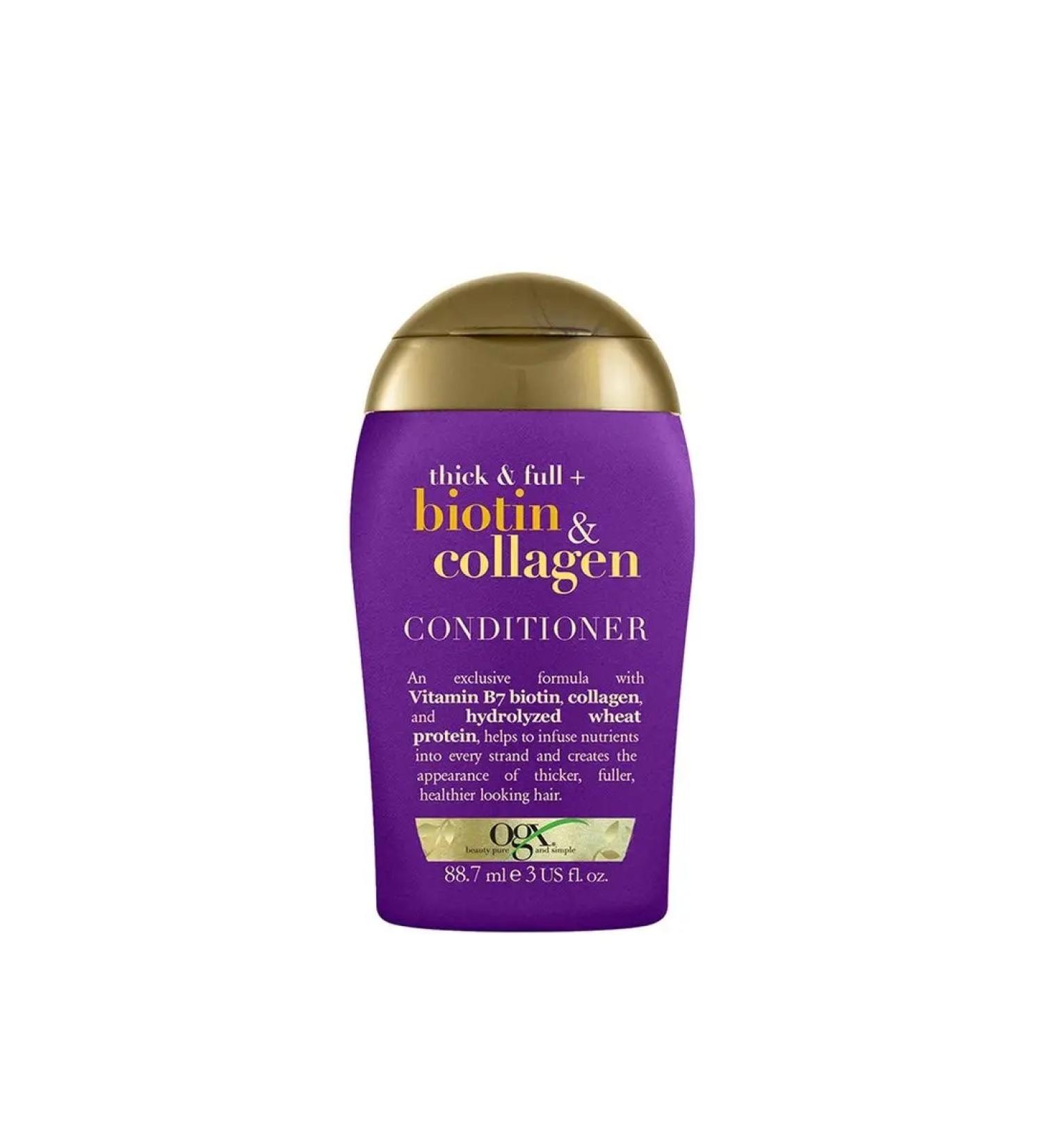 OGX Conditioner for thin hair with biotin and collagen turtles