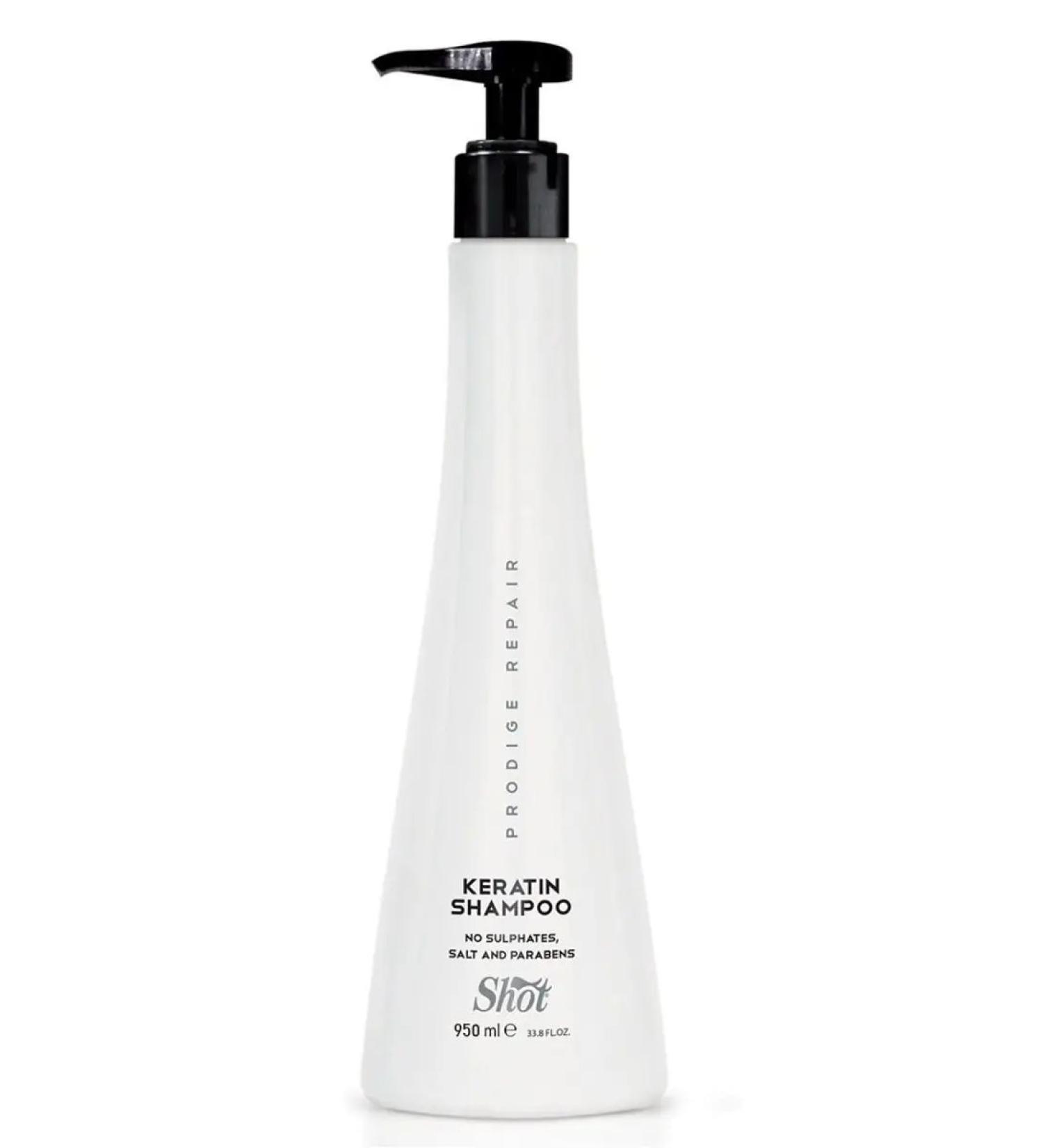 Shot Keratin shampoo for deep hair restoration 950 ml