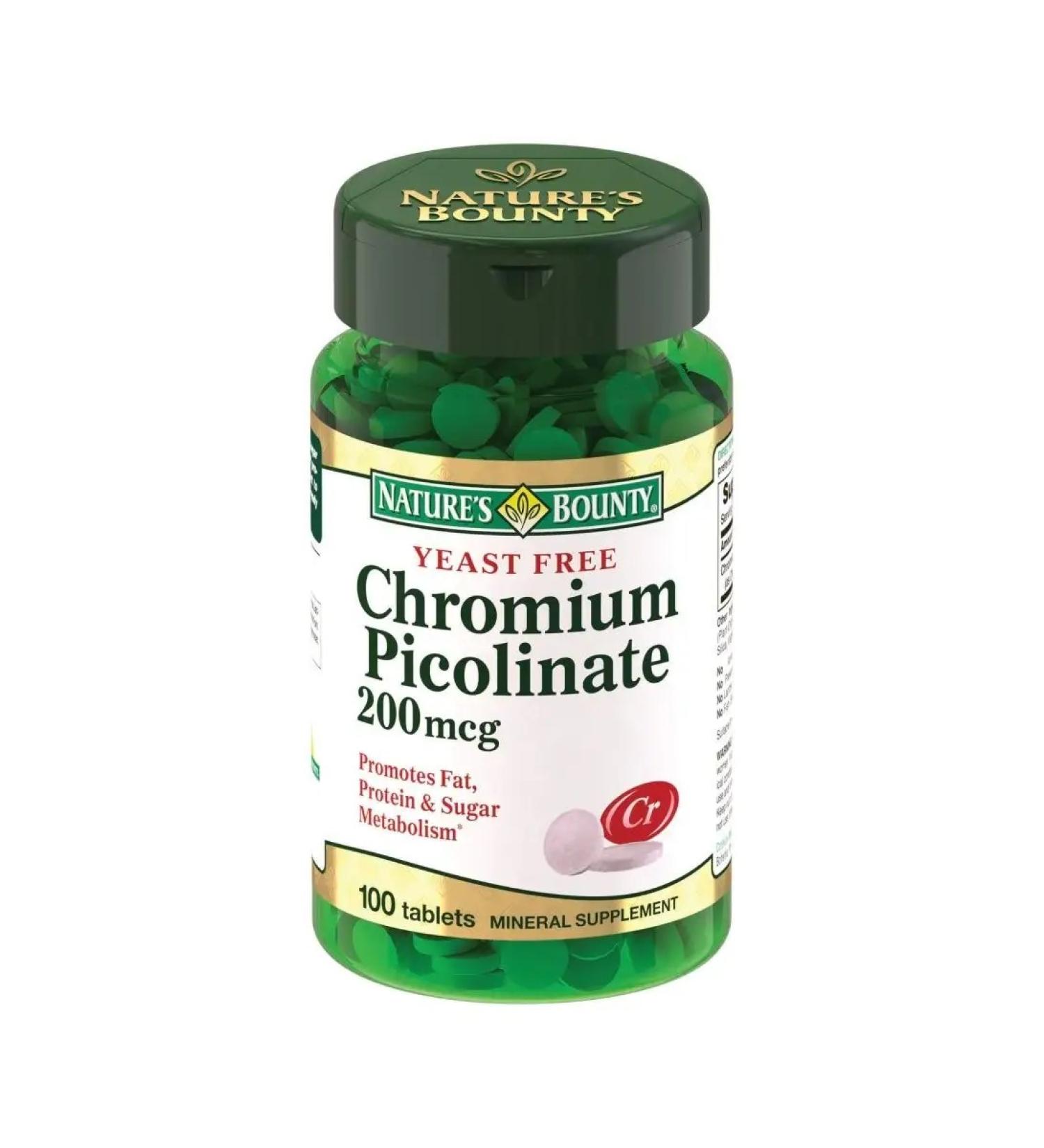 Nature's bounty Niceche Bounty Picoline Chroma 200 g 100 tablets - Buy Online on GoSupps.com