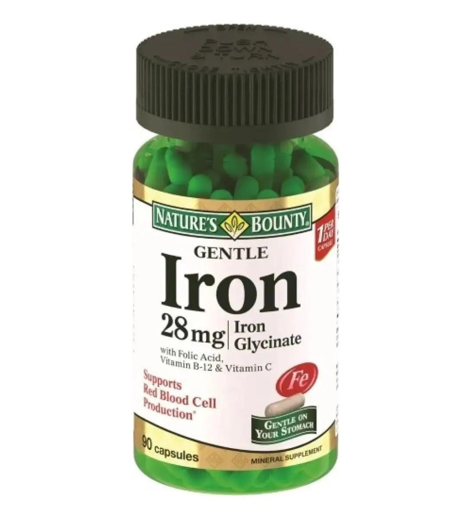 Nature's Bounty Niceche Bounty Iron 90 Capsules 28 mg