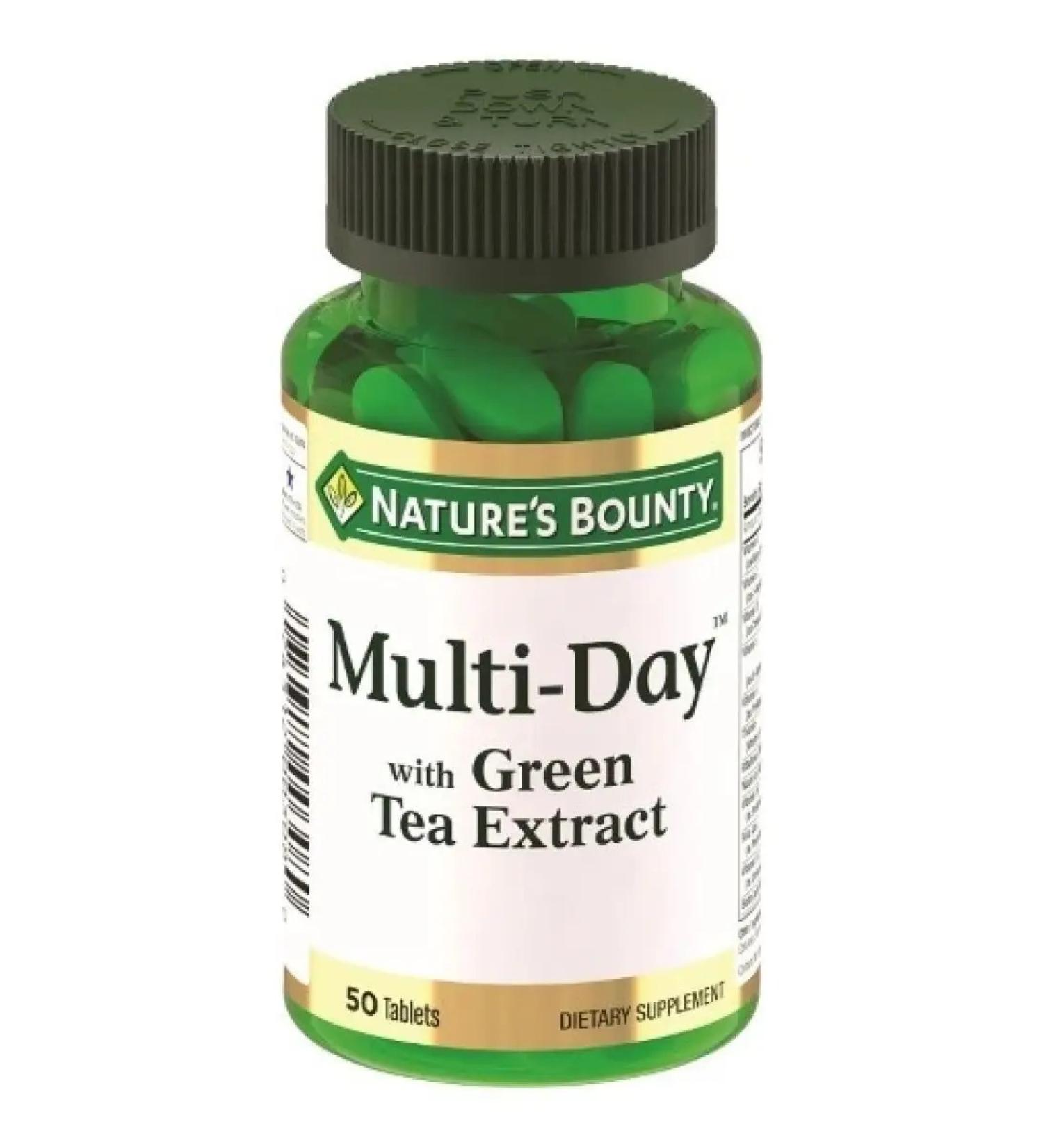 Nature's Bounty Niceche Bounty Multiday with green tea leaves