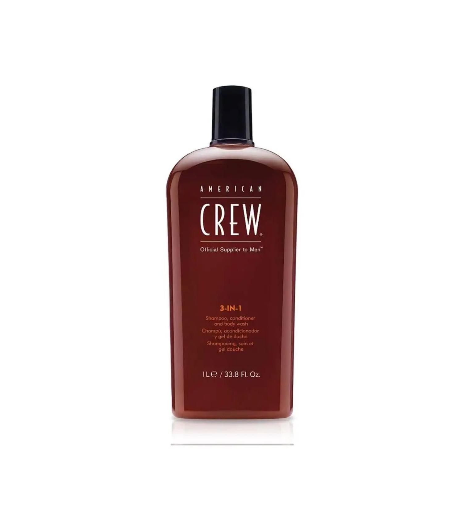 American Crew 3 in 1 shampoo air conditioning and shower gel 3 in 1 1000 ml - Buy Online on GoSupps.com