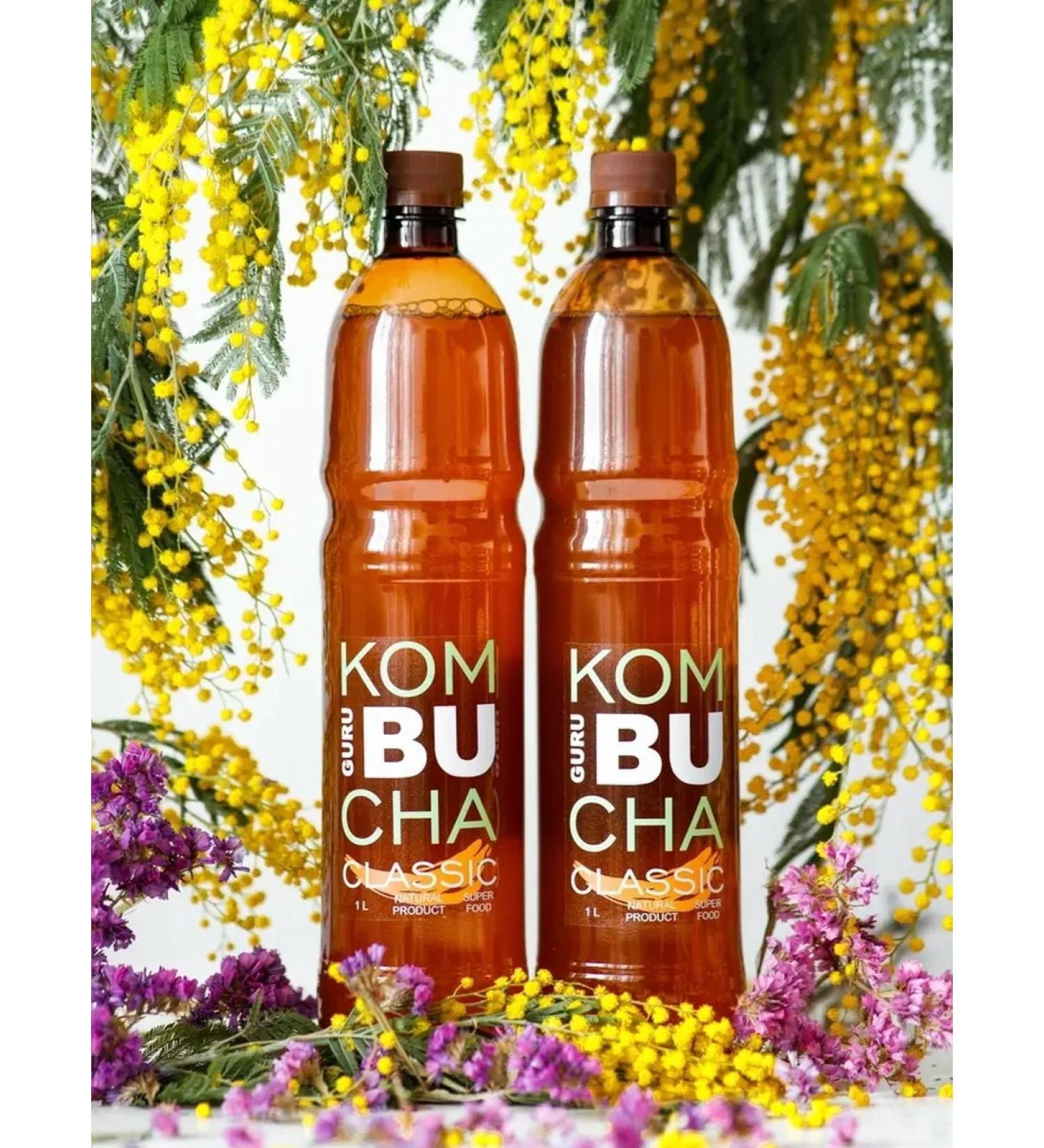 GuRu Kombucha Combuche "Classic" 2l (1l x 2pcs) - Buy Online on GoSupps.com