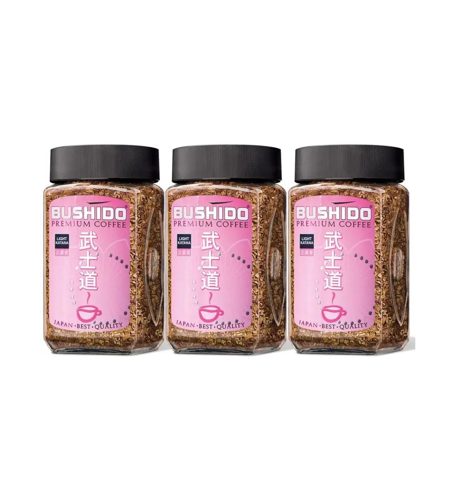 Bushido Soluble coffee Light Katana 100g x 3pcs - Buy Online on GoSupps.com
